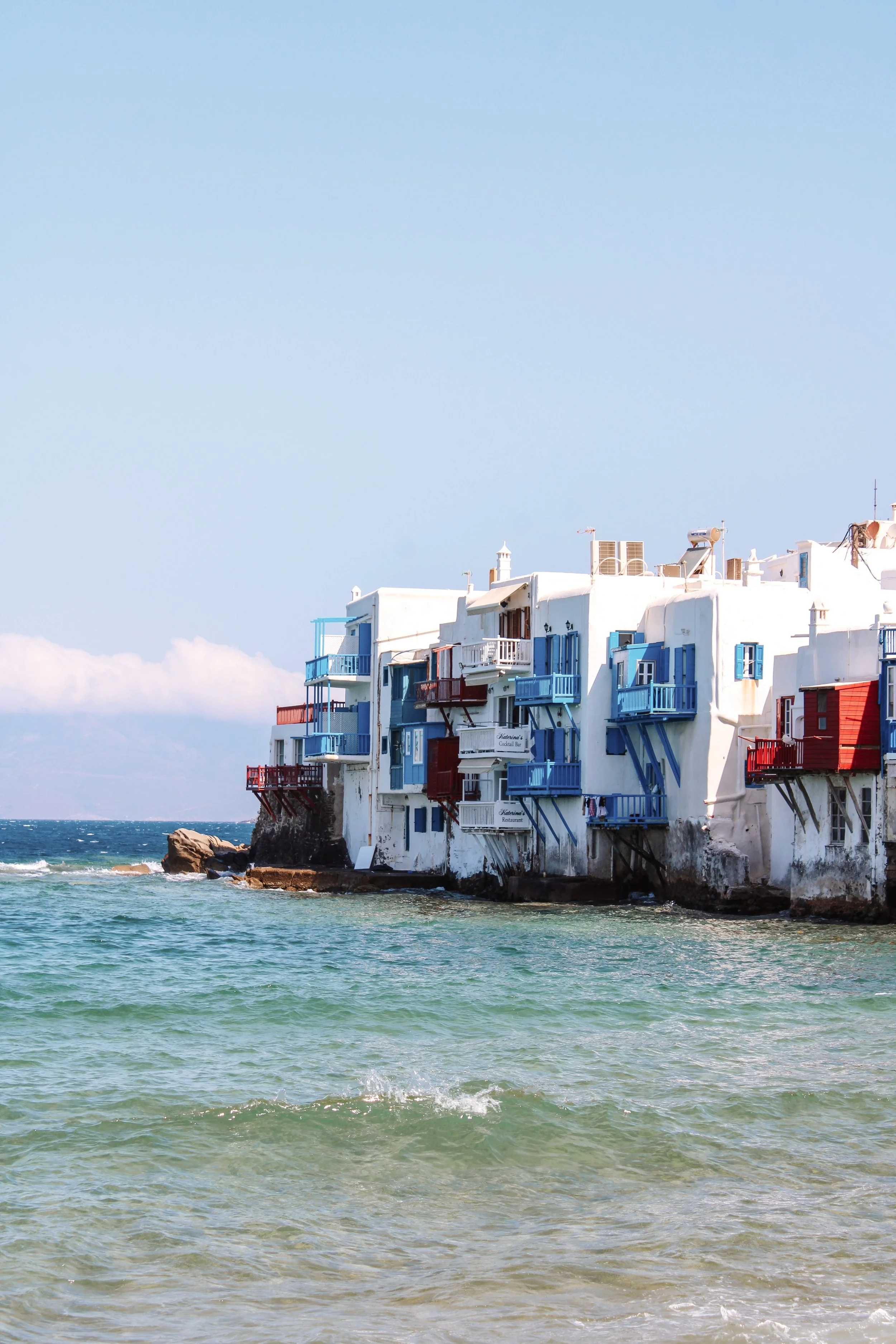 Little Venice balconies over the Aegean Sea