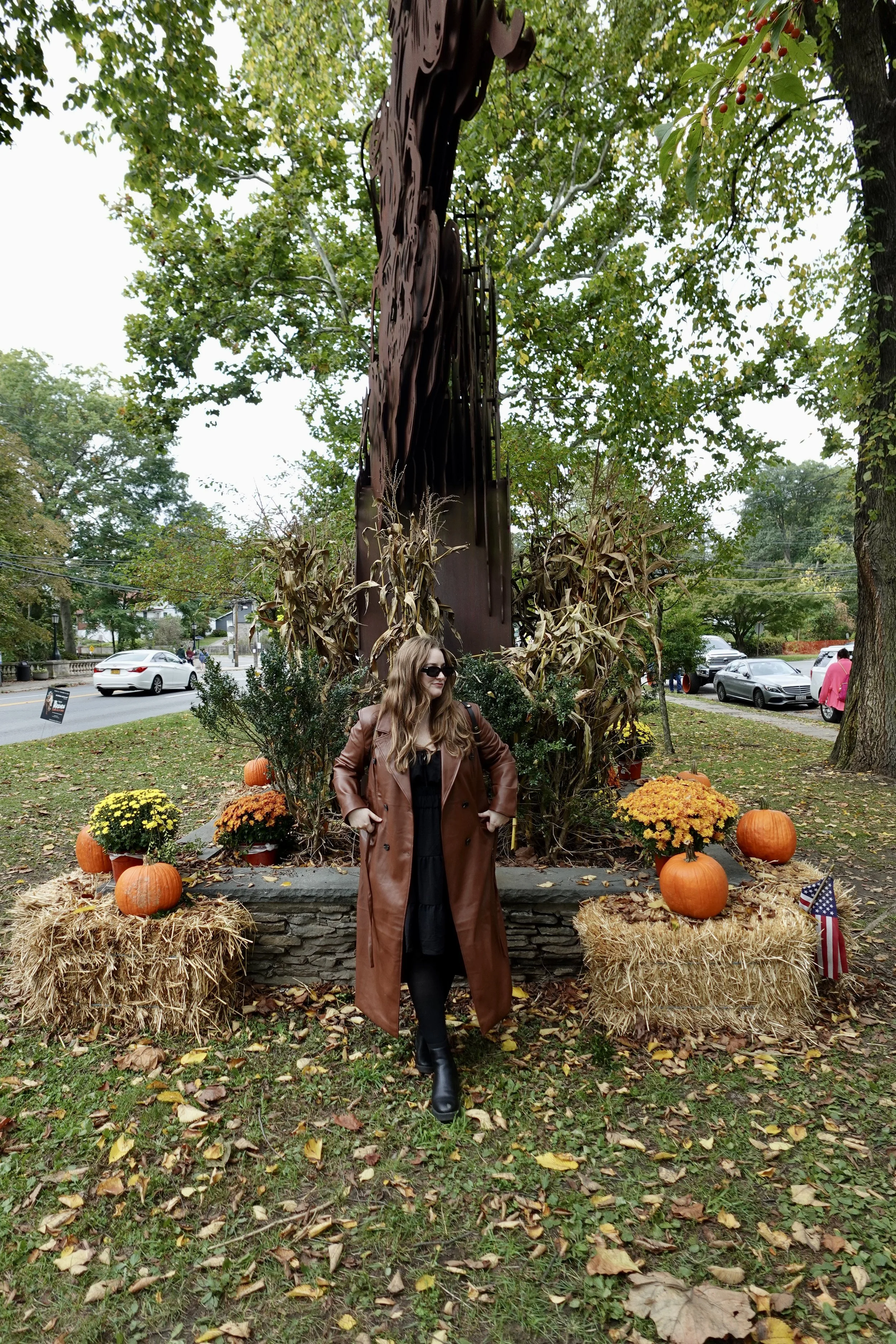 Headless Horseman Statue in Sleepy Hollow, NY during Fall