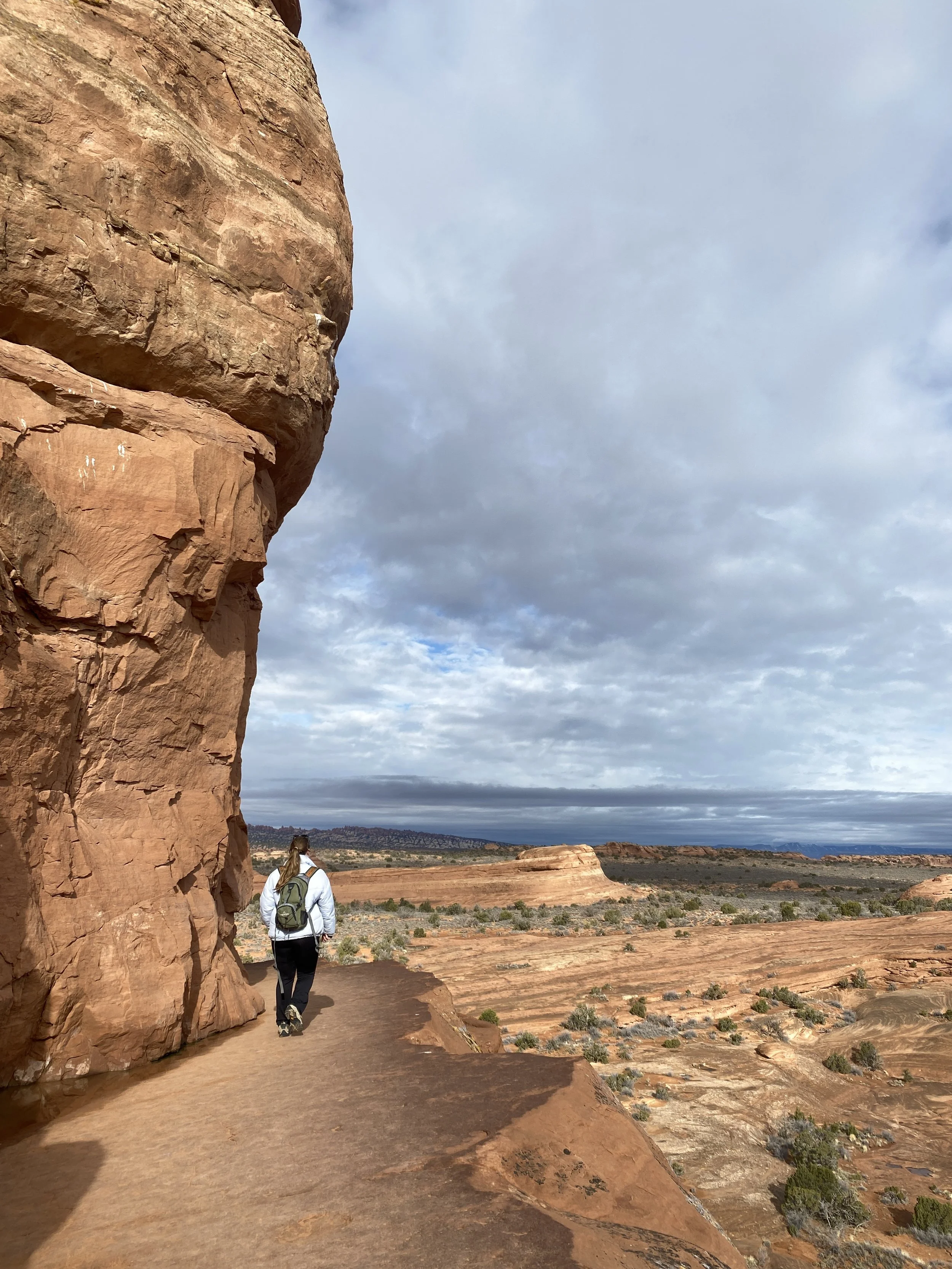 Walk back down from Delicate Arch