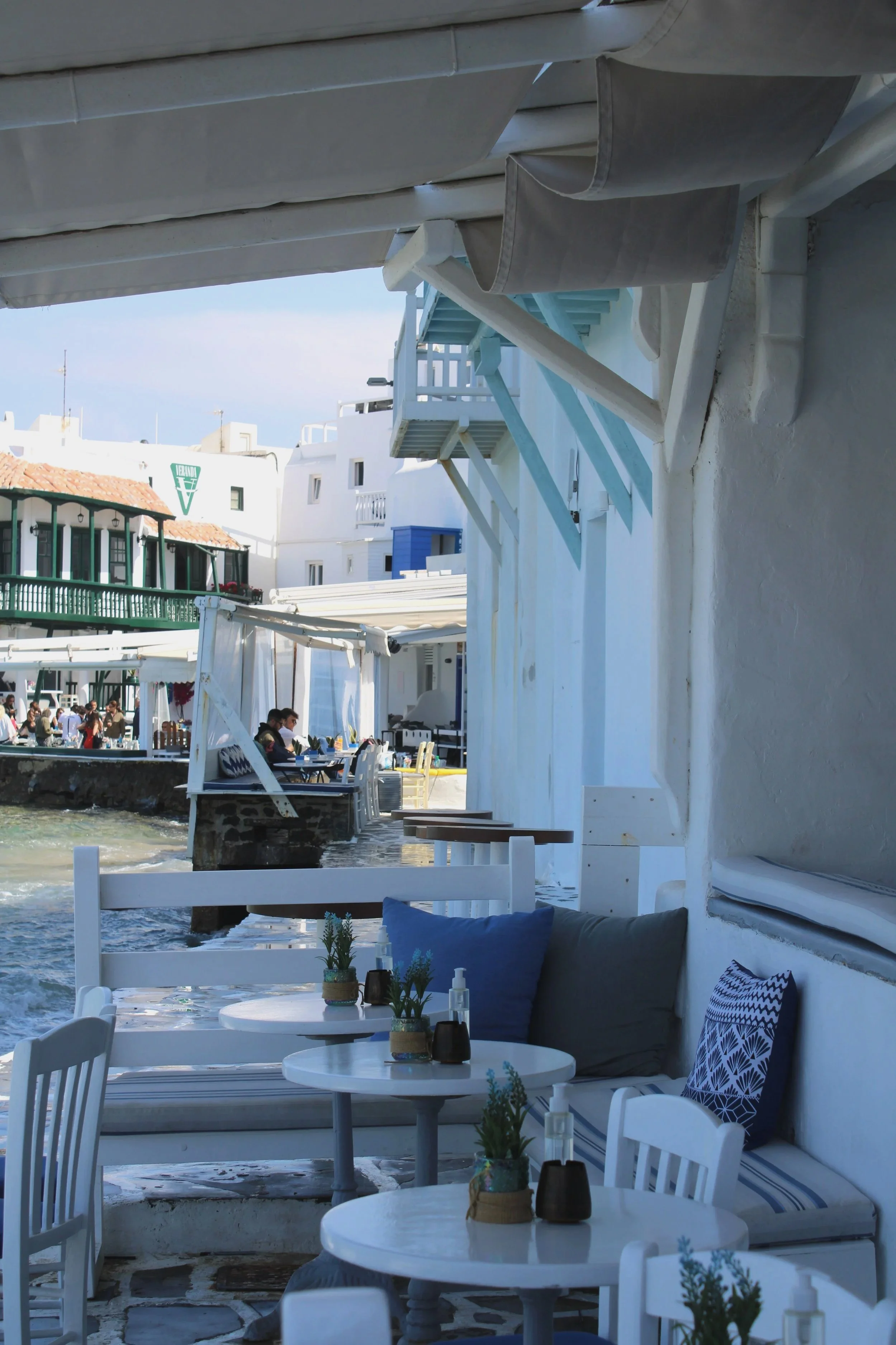 Traditional Cycladic streets in Mykonos, Greece