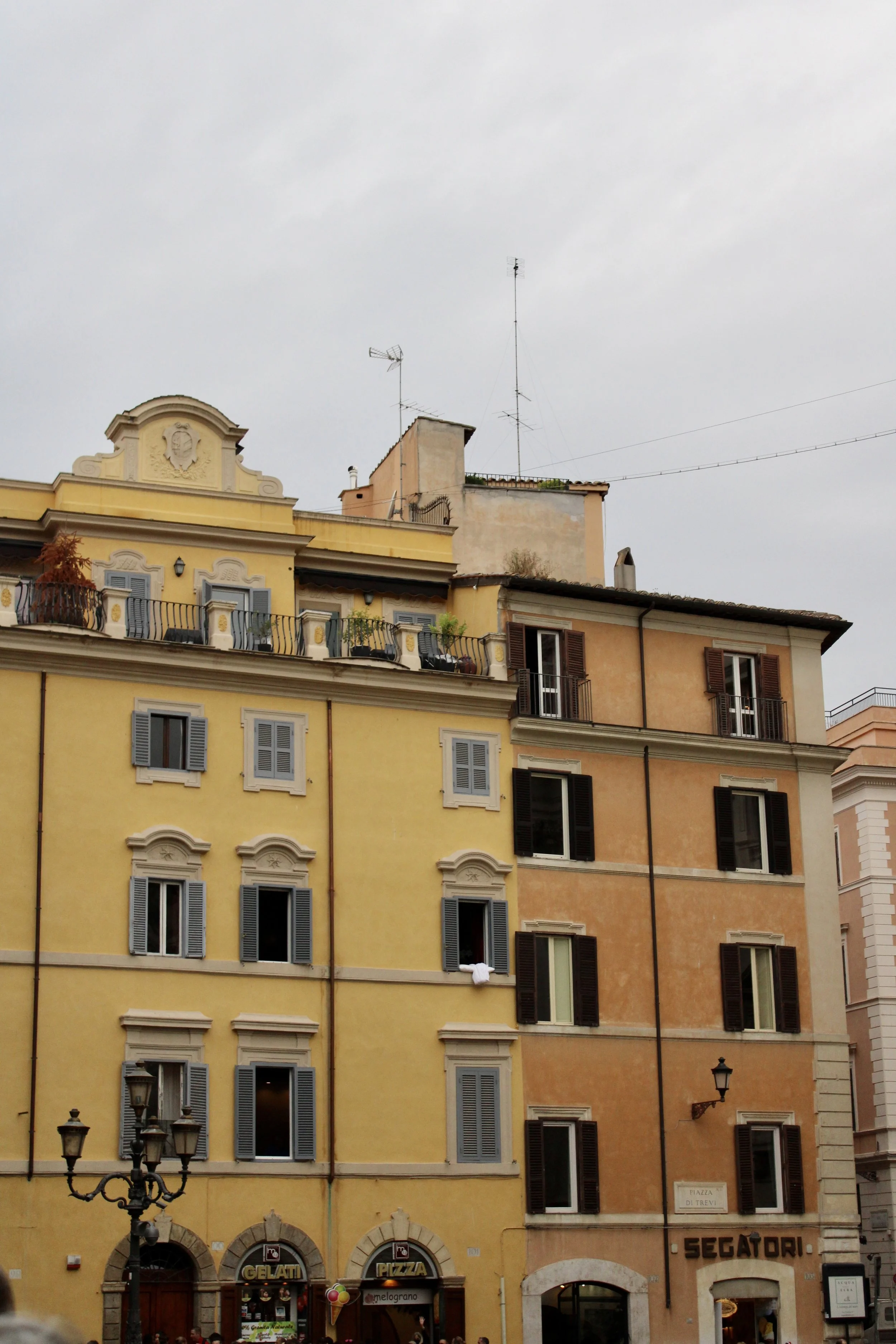 Walking through historic streets of Rome in one day