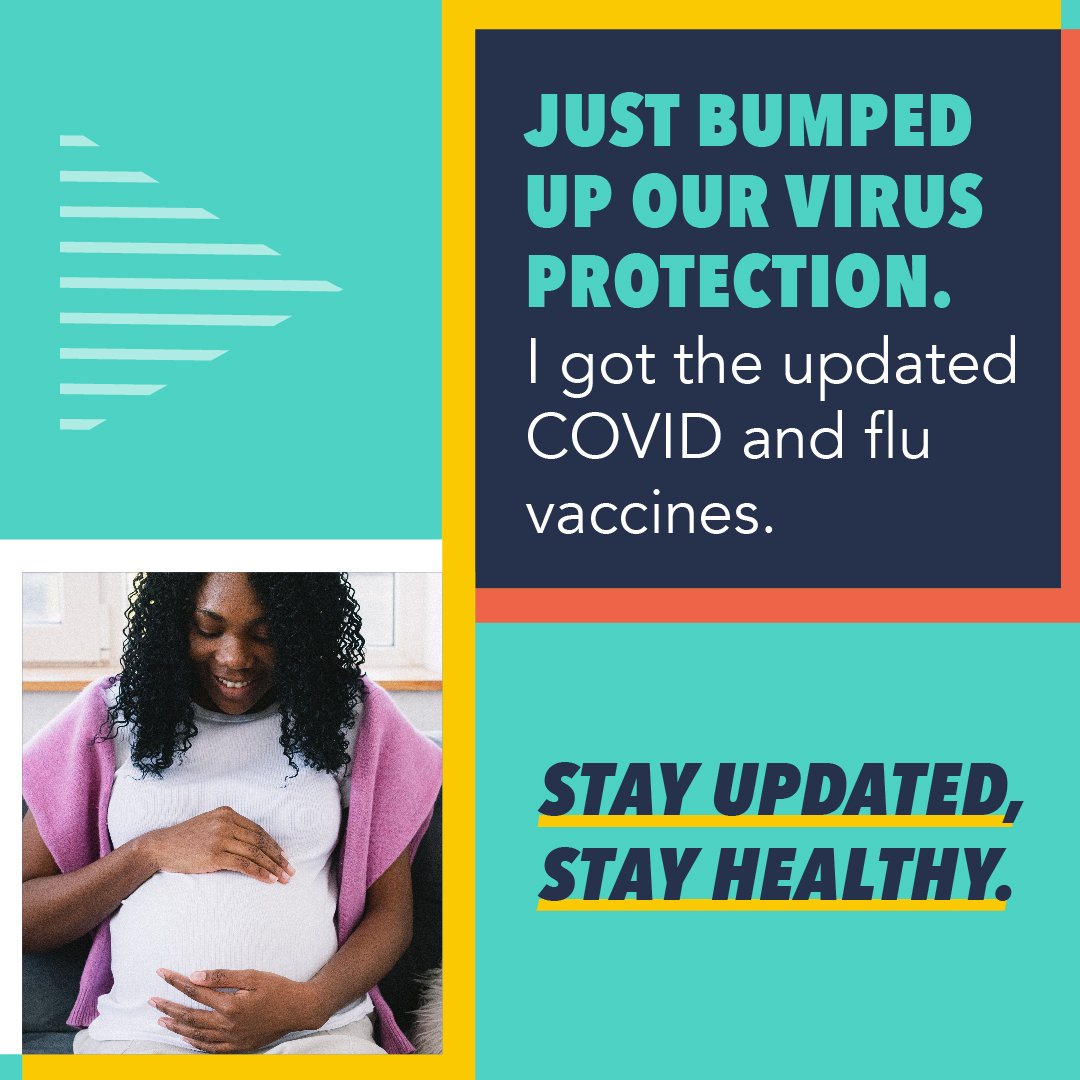 Getting the updated COVID-19 and flu vaccines offers &quot;bumped-up&quot; protection for pregnant people and their baby. #BridgeportCT #StayHealthy