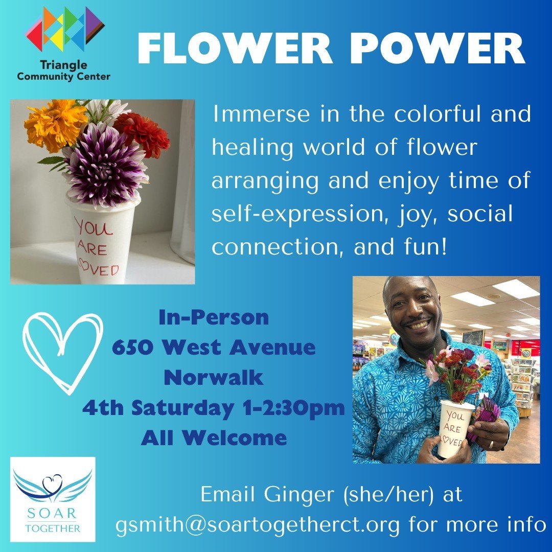 Do you know someone who could use some healing and self-expression amongst the LGBTQ+ community and allies? If so, please share this ongoing event from our friends and partners at SOAR Together and Triangle Community Center. #LGBTQ #FlowerArranging #