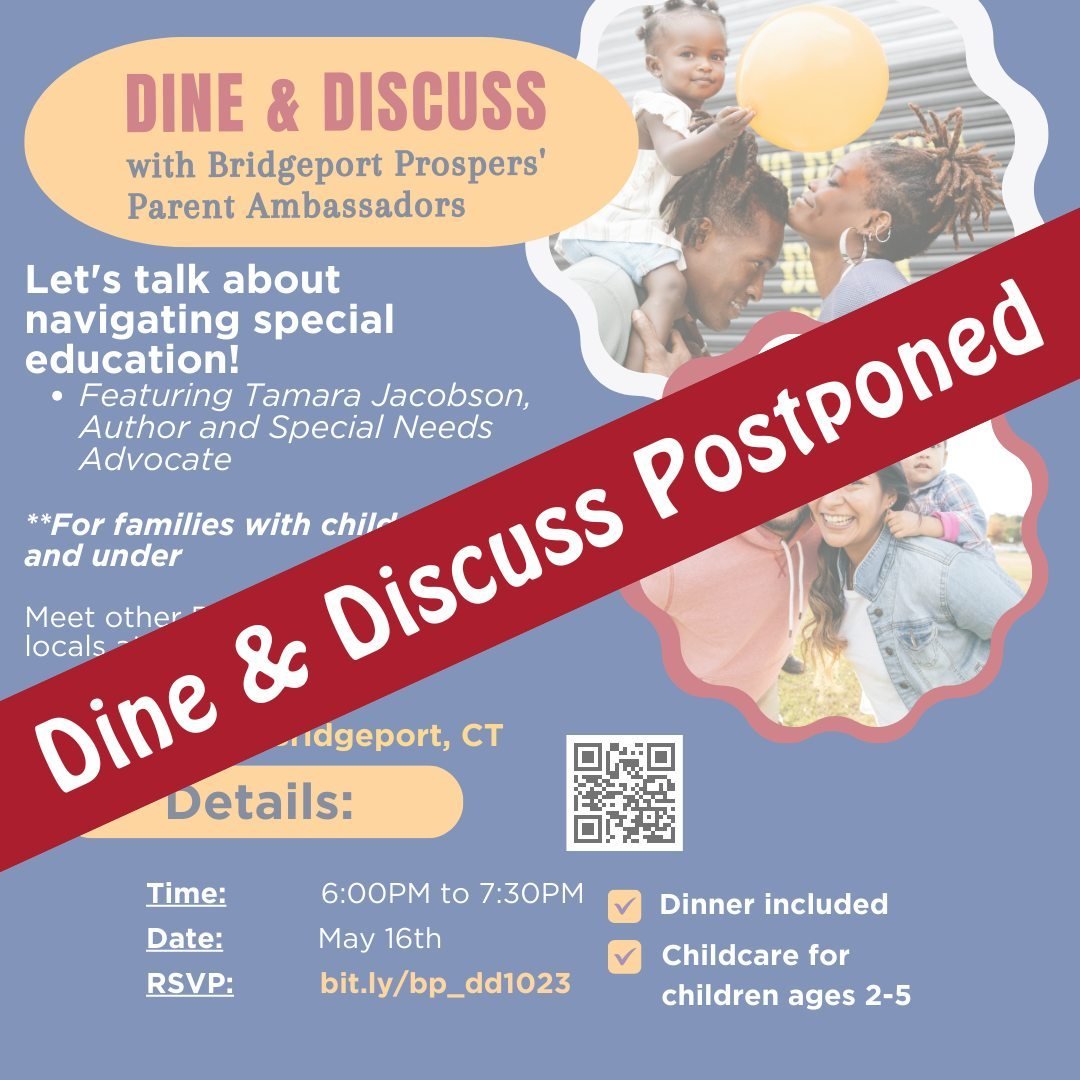 If you RSVP'd for our Dine &amp; Discuss event on May 16th, we need to inform you that it has been postponed due to a conflict. We are hoping to reschedule it and will share the details as soon as we have them! Thank you for your interest, and we loo