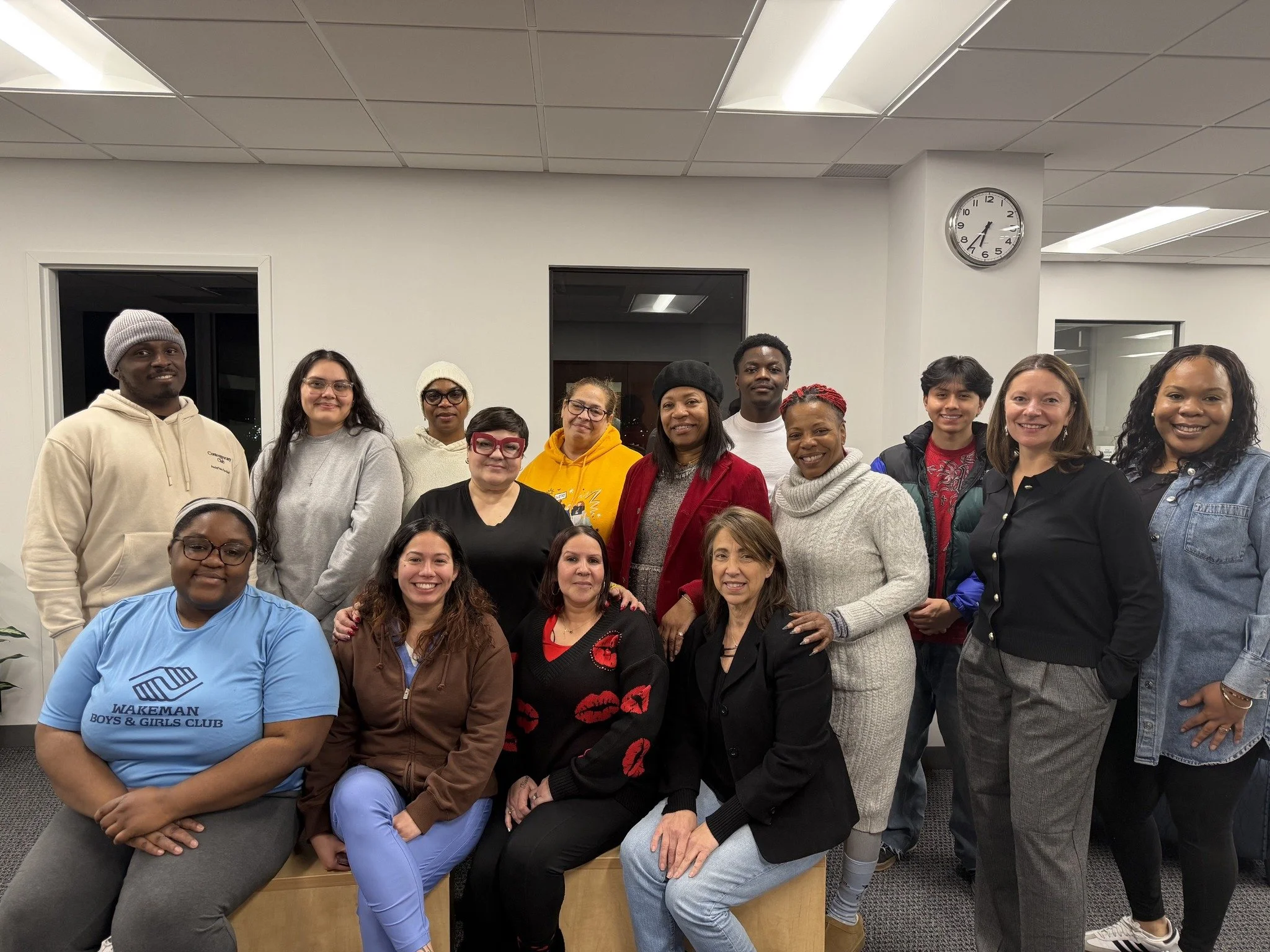 The Bridgeport Prospers team and the 2026 CARE Health Leaders in training after one of their training sessions. 