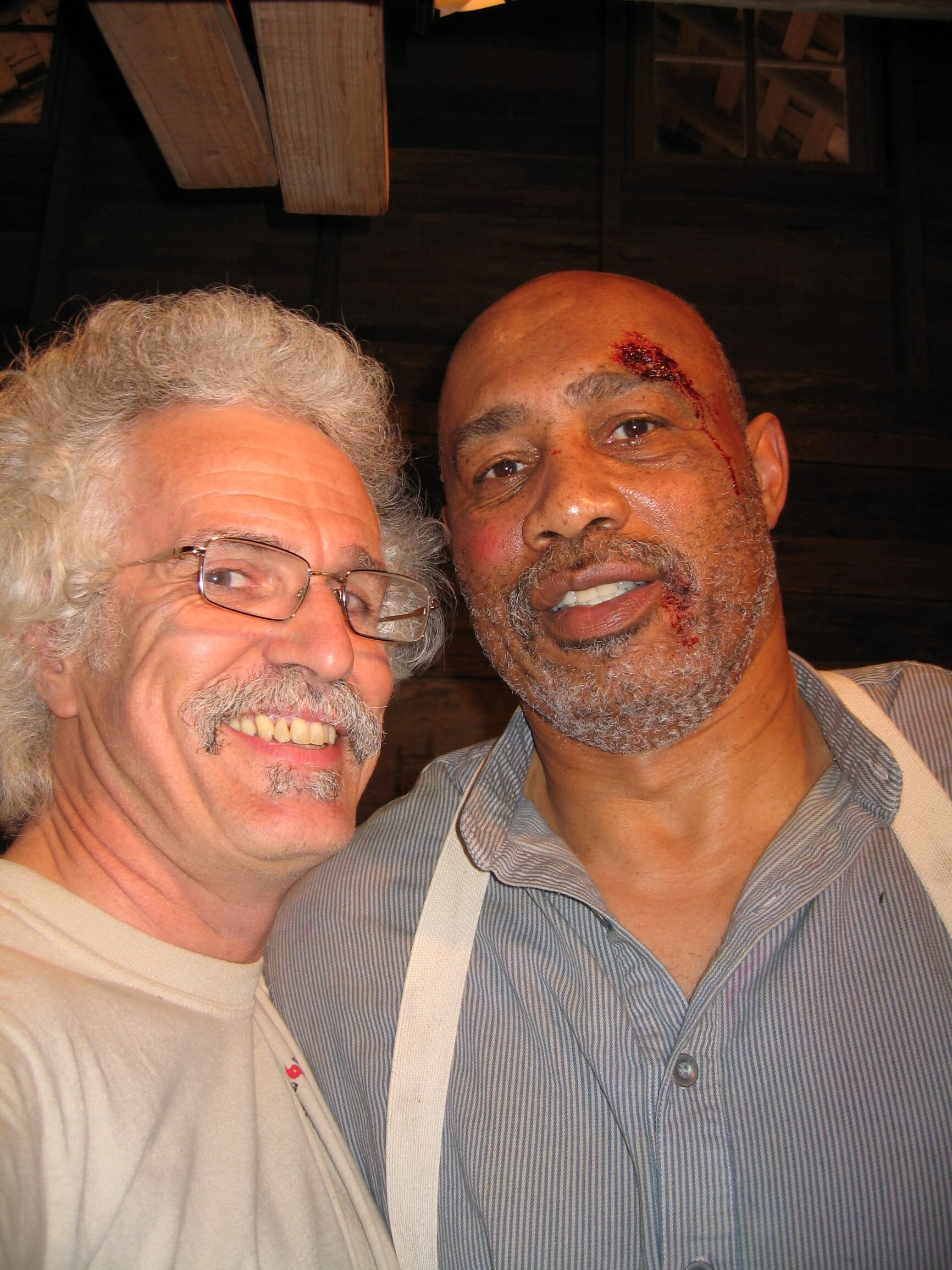 With Ken Norton on the set of The Man Who Came Back