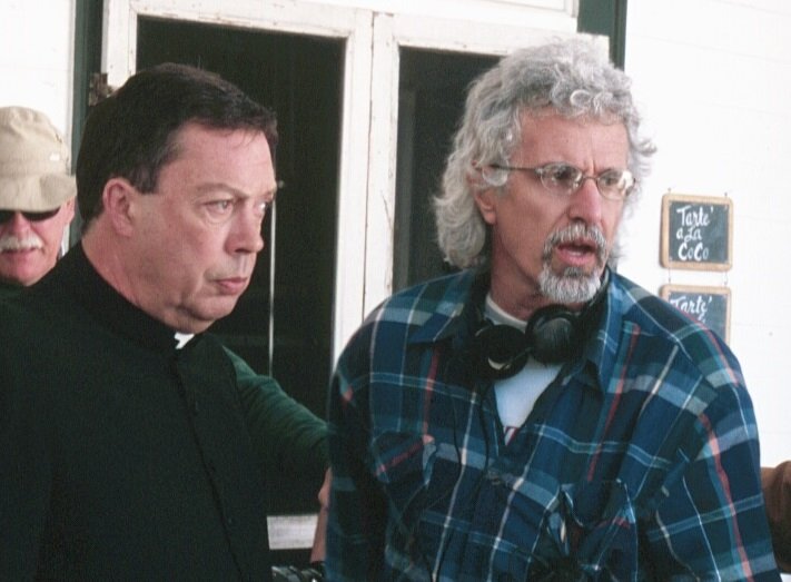 With Tim Curry on set of The Scoundrel's Wife / Home Front