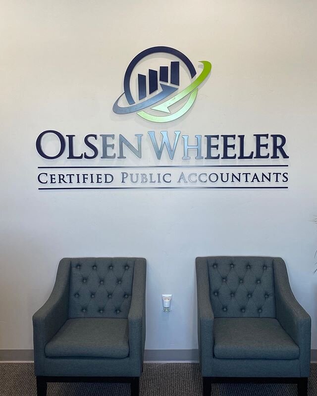 Friday finishes #interiorsignage #eagleidaho #olsenwheelercpas #yoursignourbusiness