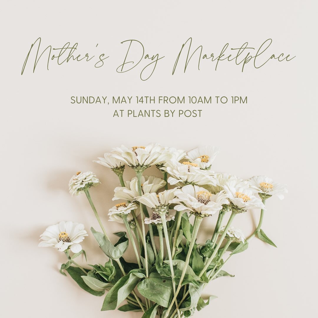 We can't wait to celebrate mom at our Mother's Day Marketplace next Sunday, 5/14 from 10AM to 1PM. Stop by to pick up the perfect gift of florals, candles, cookies, or coffee, or bring her along and join us for an herb gardening workshop while she ca
