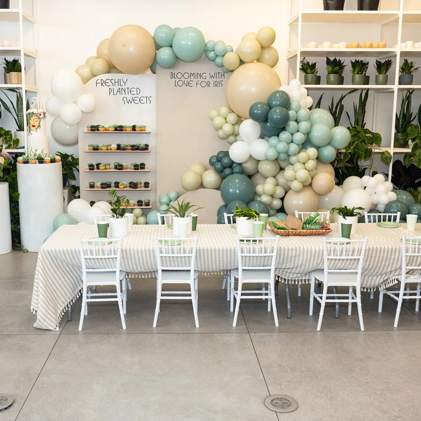 🌱✨ A plantastic 3rd birthday for little Iris! 🌿🎉 Our event space was blooming with joy and greenery as we celebrated Iris&rsquo; special day. Guests had fun with our succulent activity add-on, creating their own tabletop arrangements! 🪴💚 We love