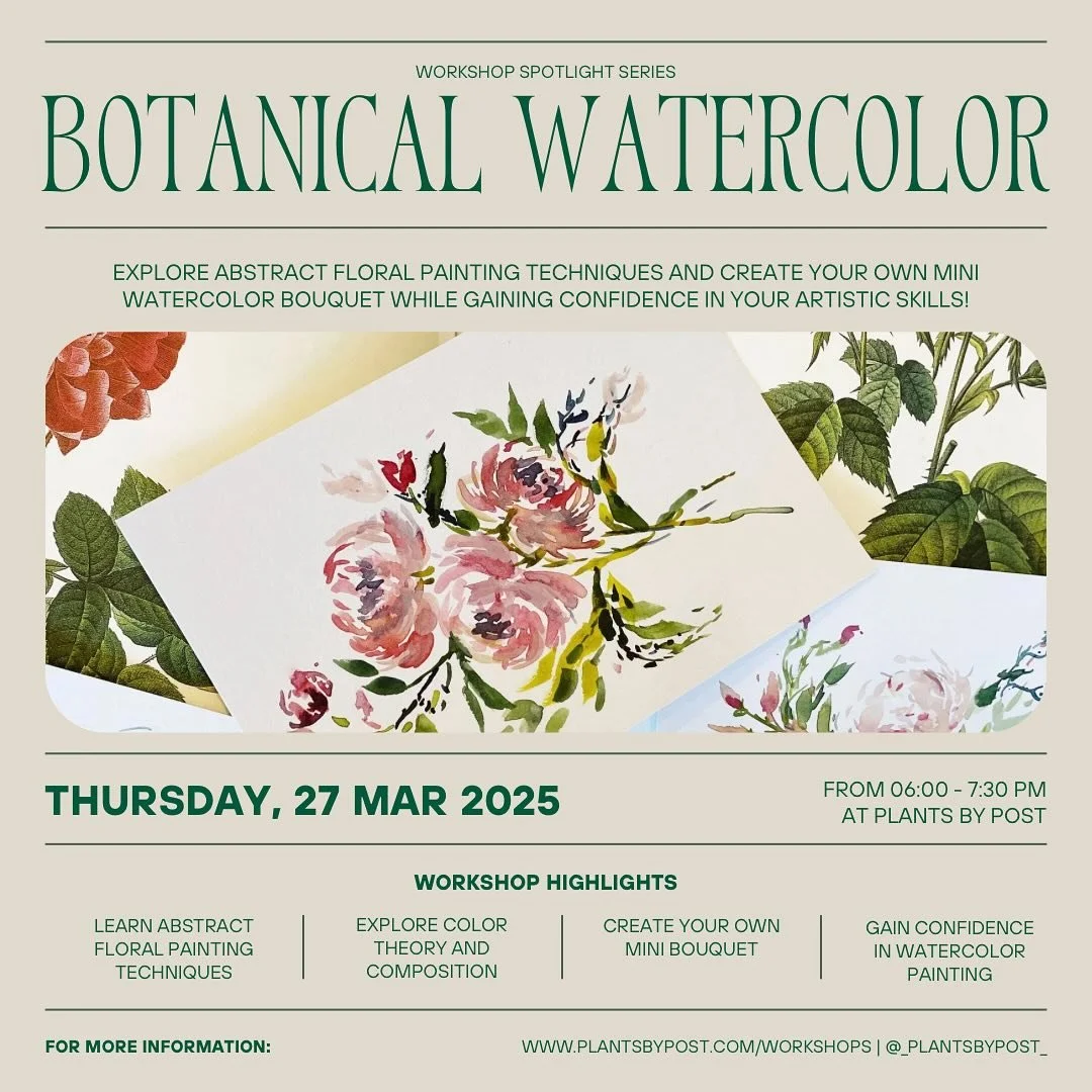 🎨✨ Workshop Spotlight Series: Abstract Floral Watercolor Workshop ✨🎨

Ready to explore the world of watercolor? Join us for a creative and relaxing Abstract Floral Watercolor Workshop, where you&rsquo;ll learn to paint vibrant spring bouquets! 🌸🎨