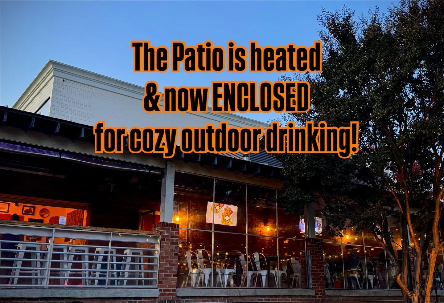 The patio is enclosed for these chillier evenings! 

We&rsquo;ve got $4 @sierranevada PILS on special, and some super tasty food from the @tan.durm Kitchen at Bull McCabes!

Nachos and Pils make the perfect pairing for the #WorldSeries #Game1 Watch P