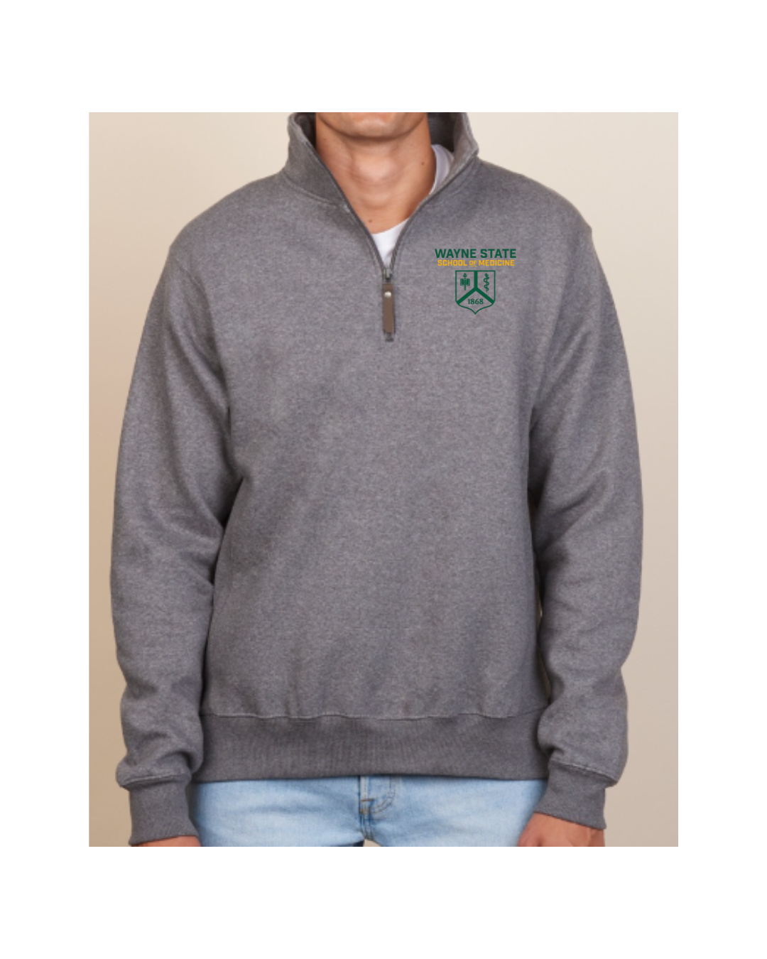 Men's Gray 1/4 zip
