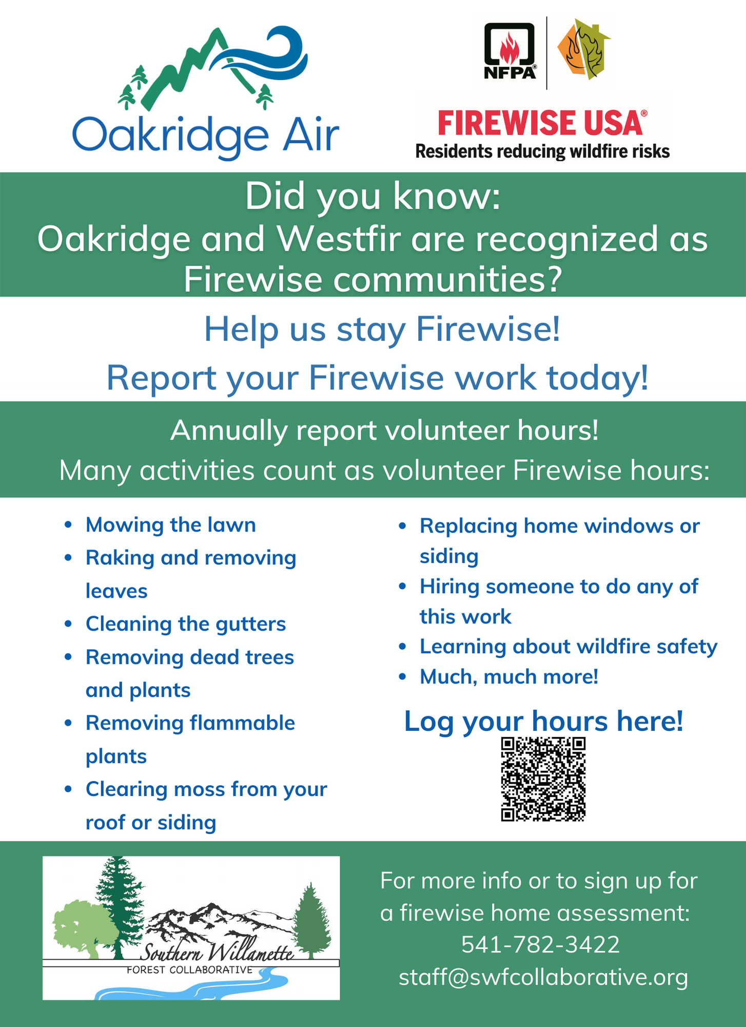 Firewise Info Firewise and Fuels Reduction — Southern Willamette Forest Collaborative