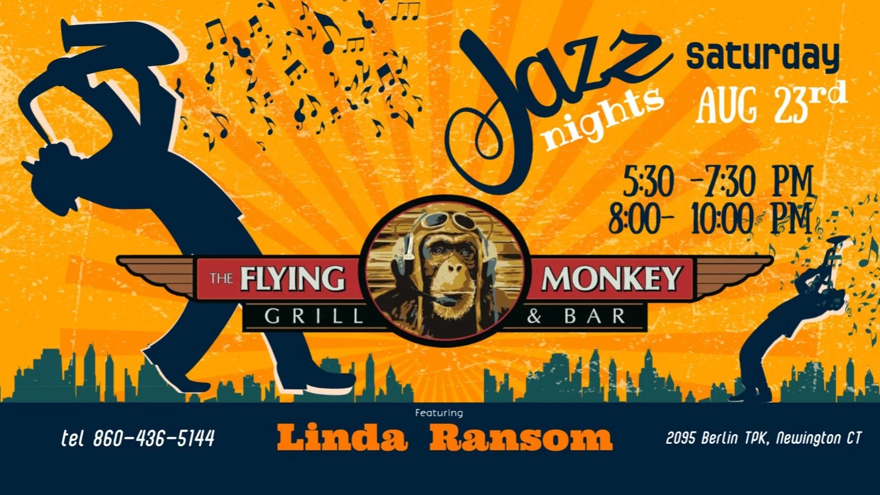 🌴🎶 Live on the Tropical Patio! 🎶🌴
Join us at The Flying Monkey Grill &amp; Bar for Linda Ransom live from 5:30&ndash;10pm.
Enjoy the island vibes with your evening meal on the patio or kick back in our lounge with a handcrafted cocktail. 🍹✨ Grea