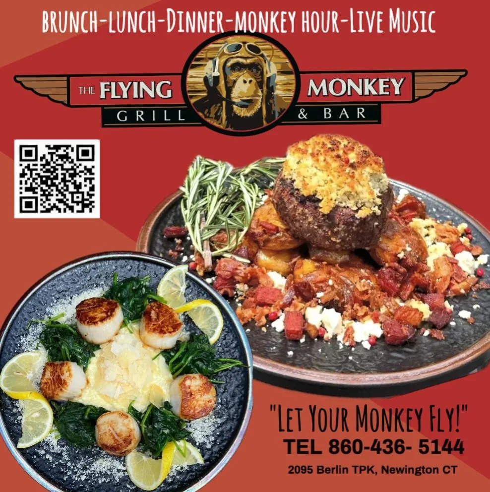 ✨ There&rsquo;s always something happening at The Flying Monkey! ✨
Start your Sunday with our delicious Brunch from 10:15&ndash;2:30, swing by during the week for our 3-course Lunch Special for $23.95 (Tues&ndash;Fri, 11:30&ndash;3), and stick around