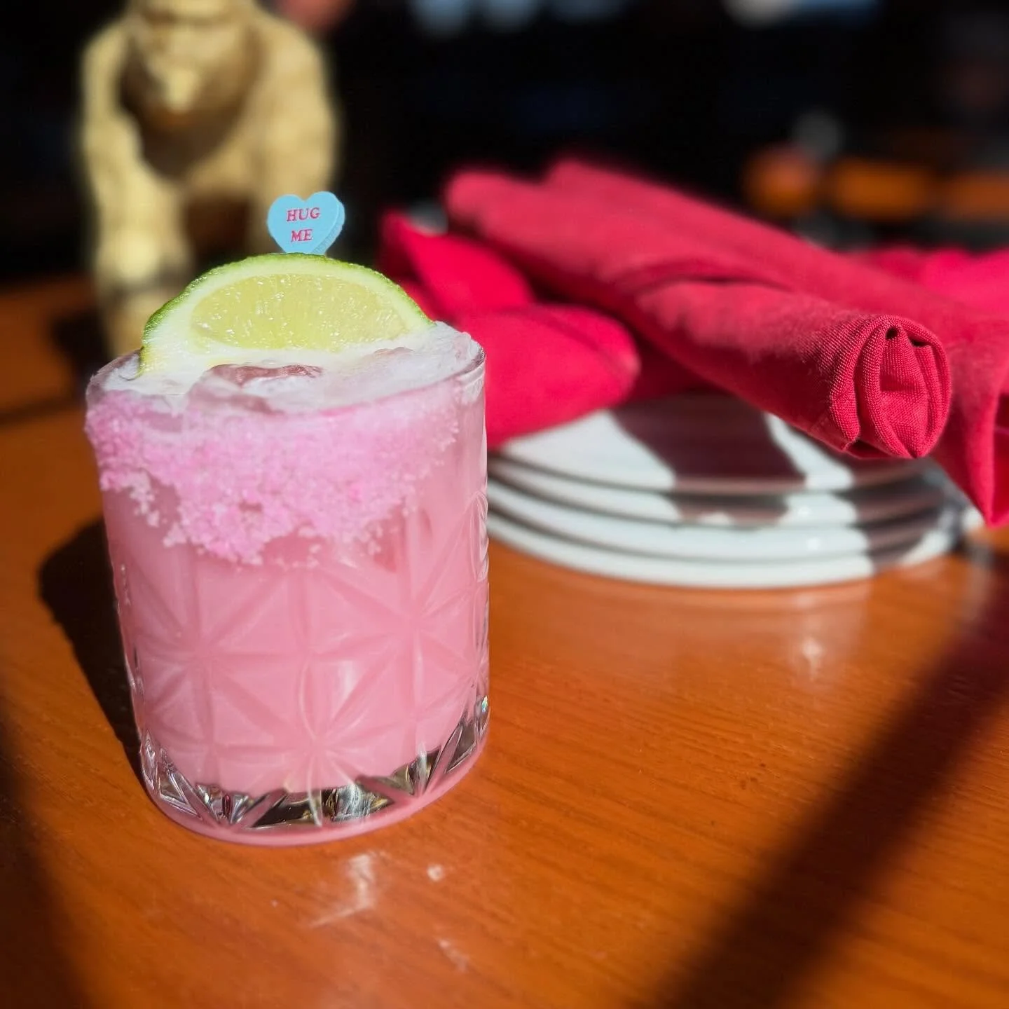 Sweet Hears Margarita - Tequila , Orange Liqueur, Dragon Fruit, Hibiscus, Coconut Cr&egrave;me,  Lemon and Lime
