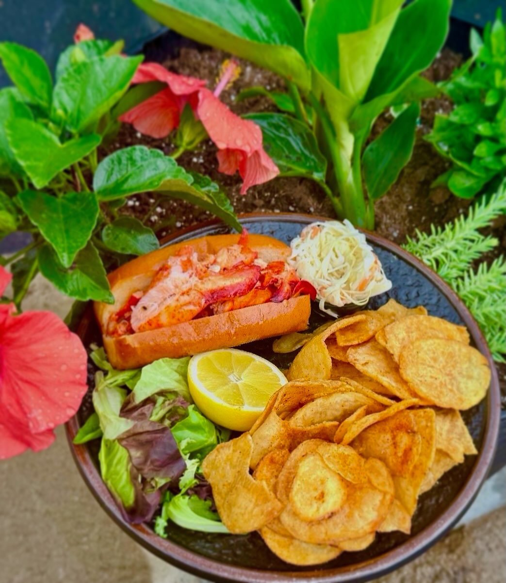 Connecticut Lobster Roll- 1/3rd lb Butter poached Maine lobster served on a toasted brioche roll, with house made old bay potato chips and coleslaw. Finished with fresh lemon and drawn butter.
