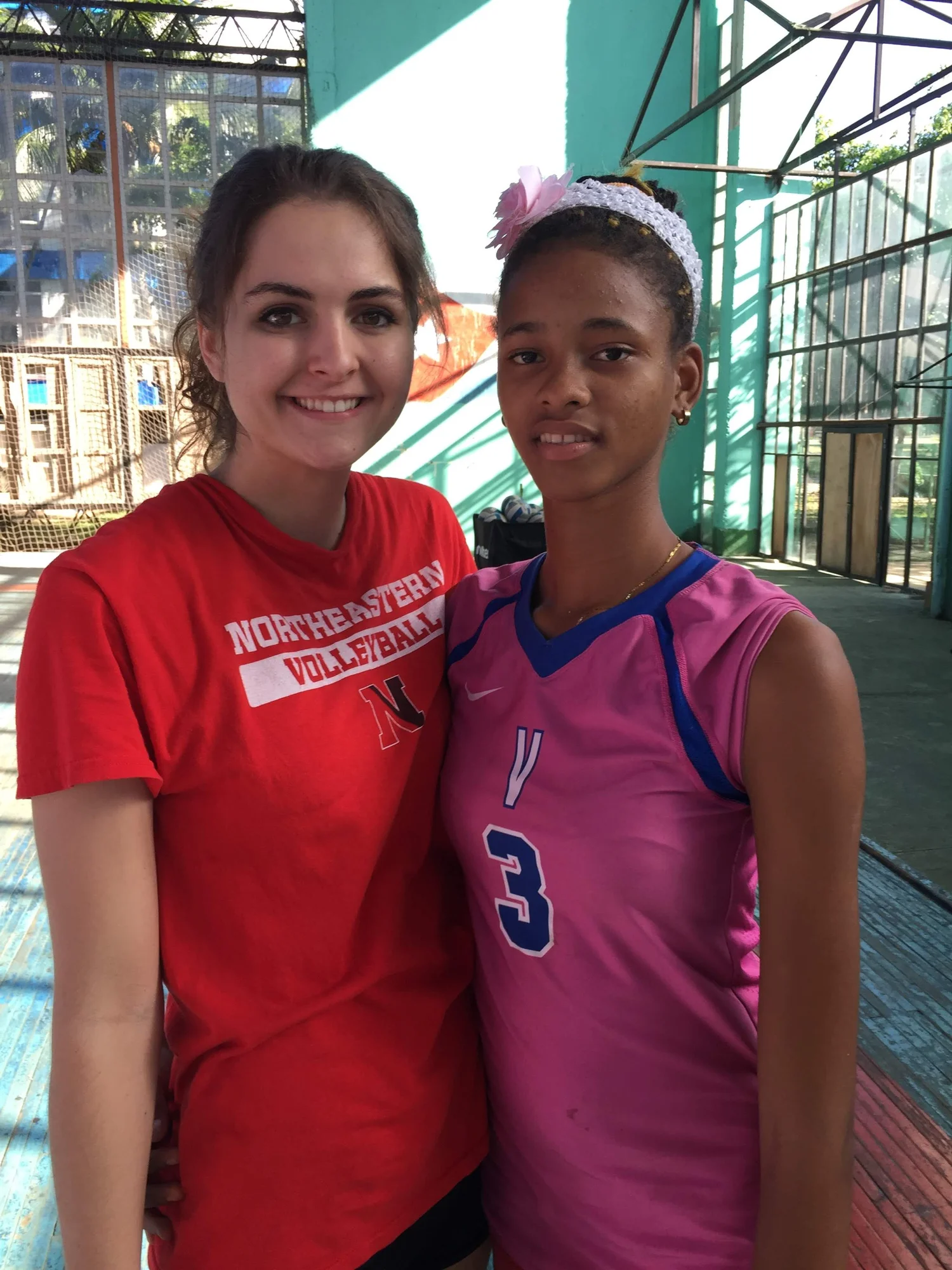Volleyball match against a local club abroad