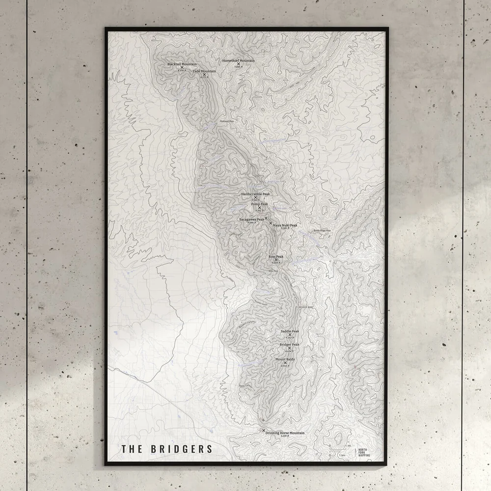 Map of The Bridgers — North Fork Mapping, image size:1000x1000