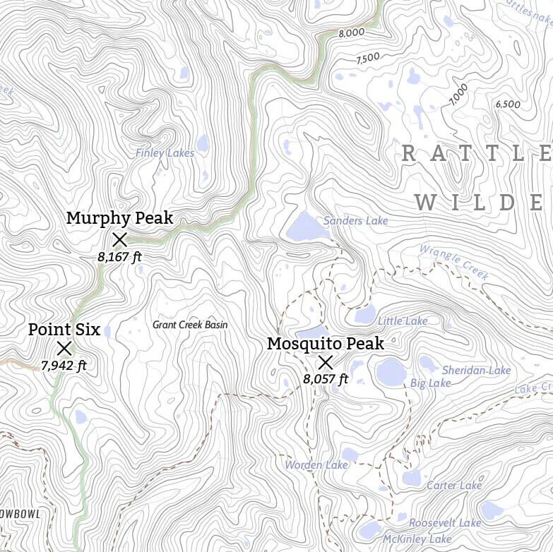 Rattlesnake Wilderness Map — North Fork Mapping