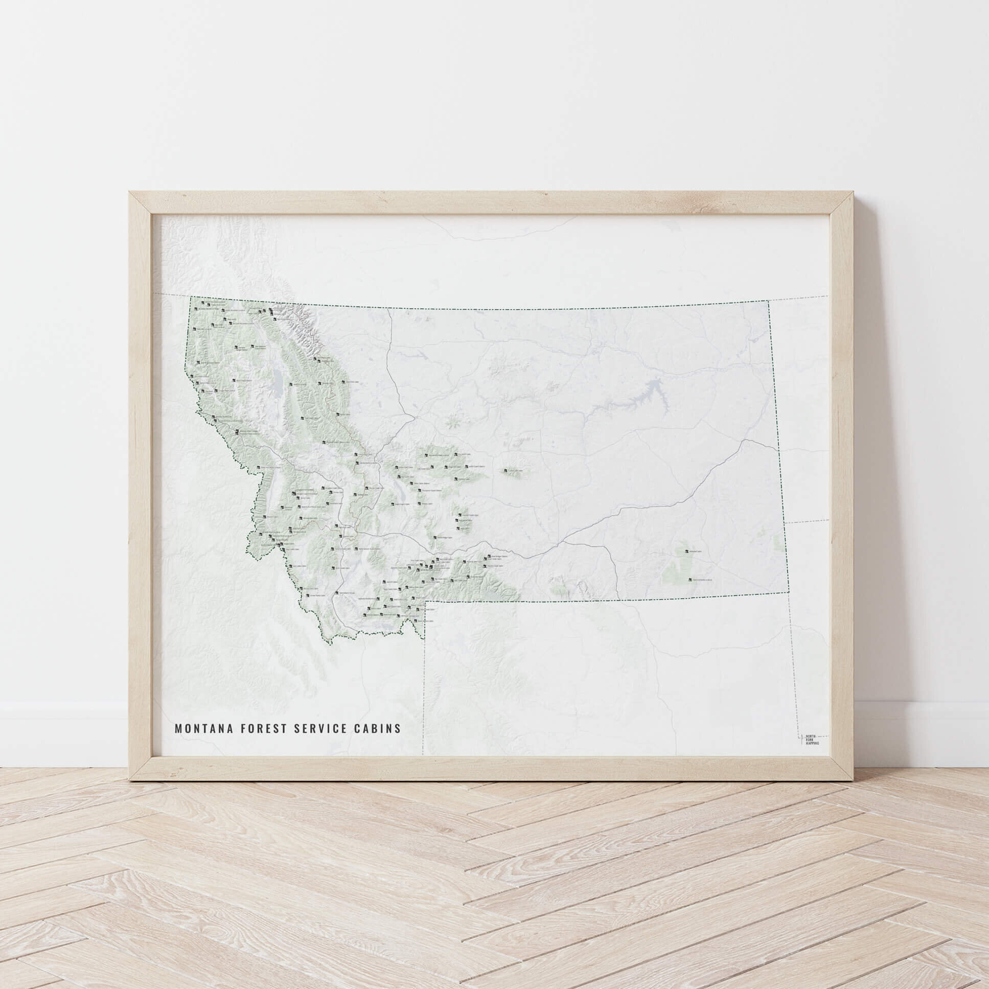 MontanaForestServiceCabinMap_NorthForkMapping_Framed.jpg