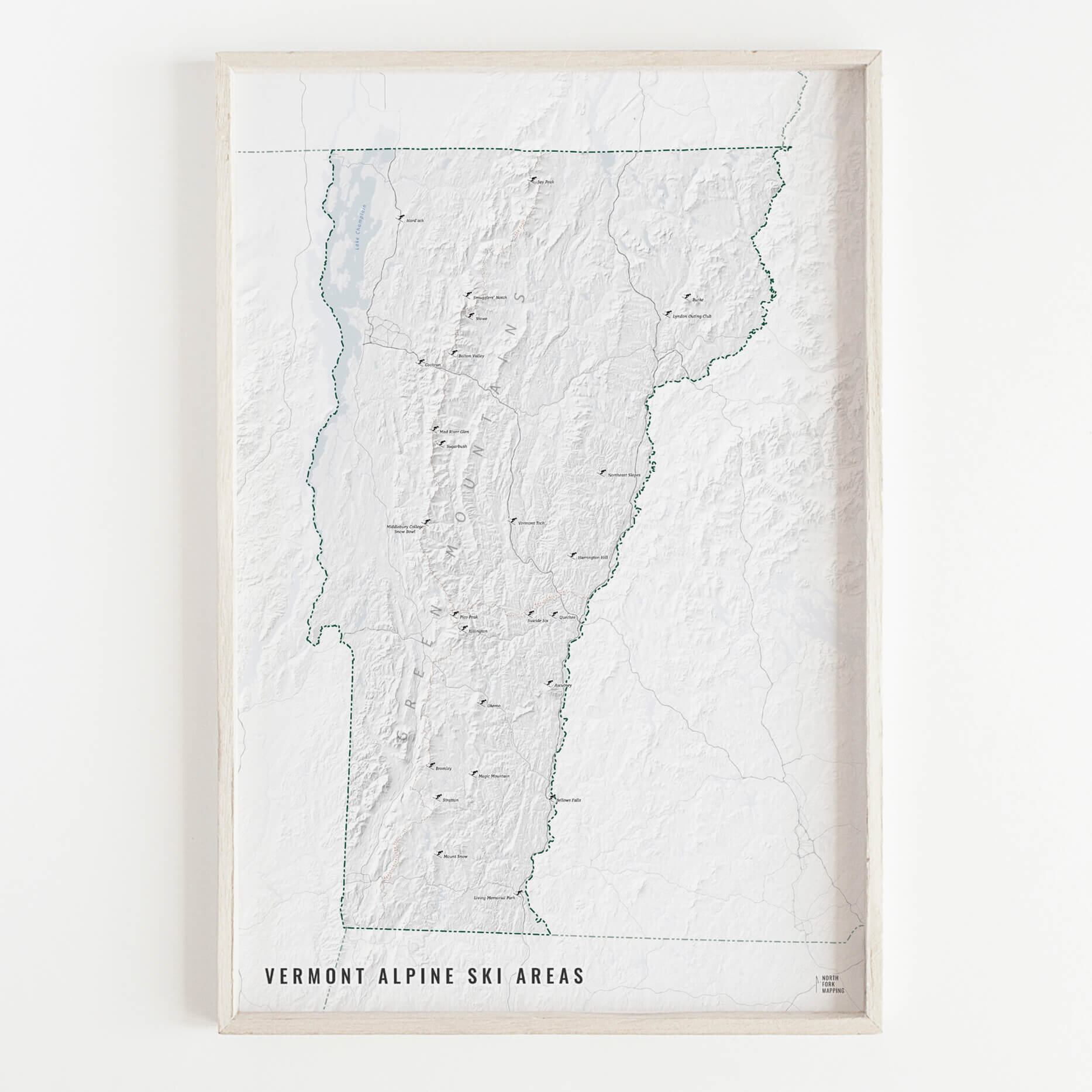 VermontSkiMap_NorthForkMapping_Framed.jpg