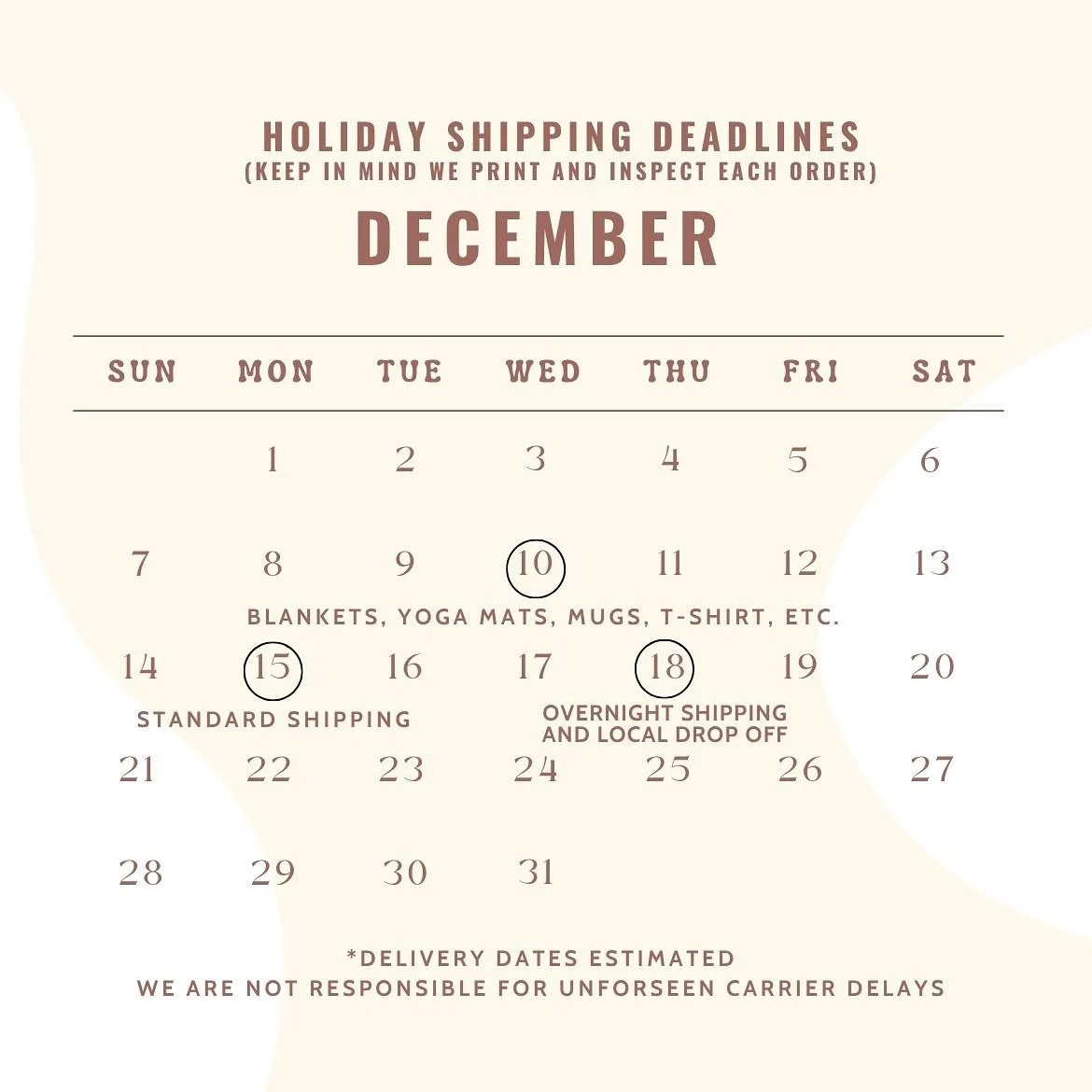 The time has come! If you&rsquo;d like the best chance of your maps arriving, I suggest following these dates 😬🎅🏼❄️