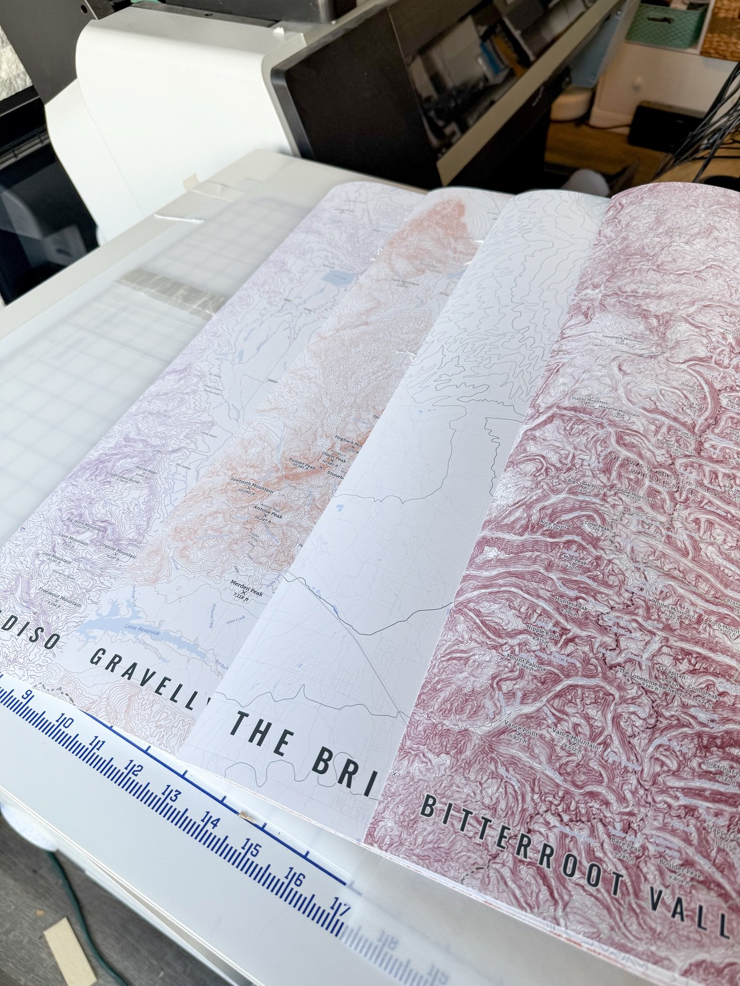North Fork Mapping definitely has a certain feel and look but if you want your contour lines of the four maps you order for your map wall to match your new arm chair, I&rsquo;m happy to oblige 😁

#cartography #mapart #thebridgers #bridger #bitterroo