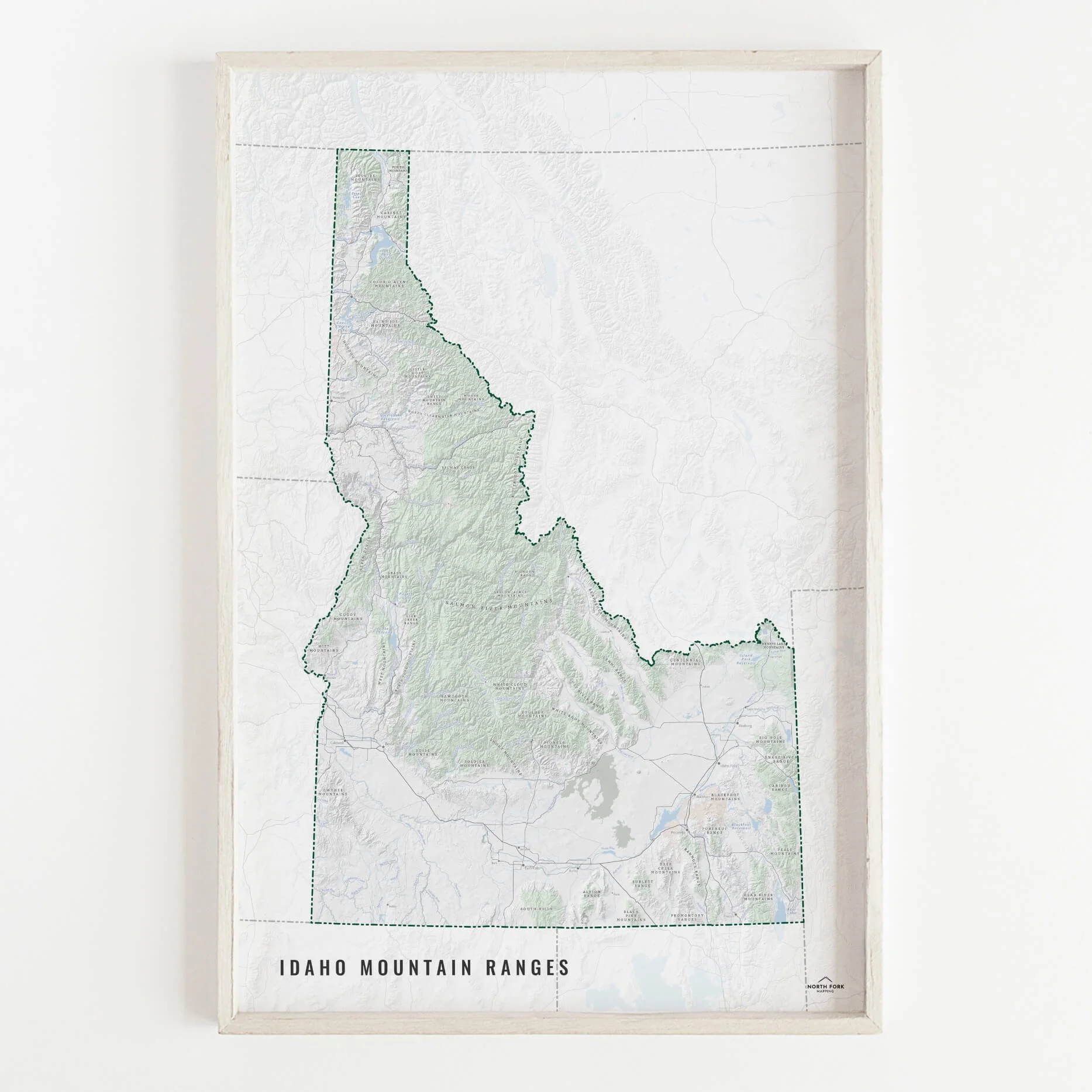 Idaho Mountain Ranges Map