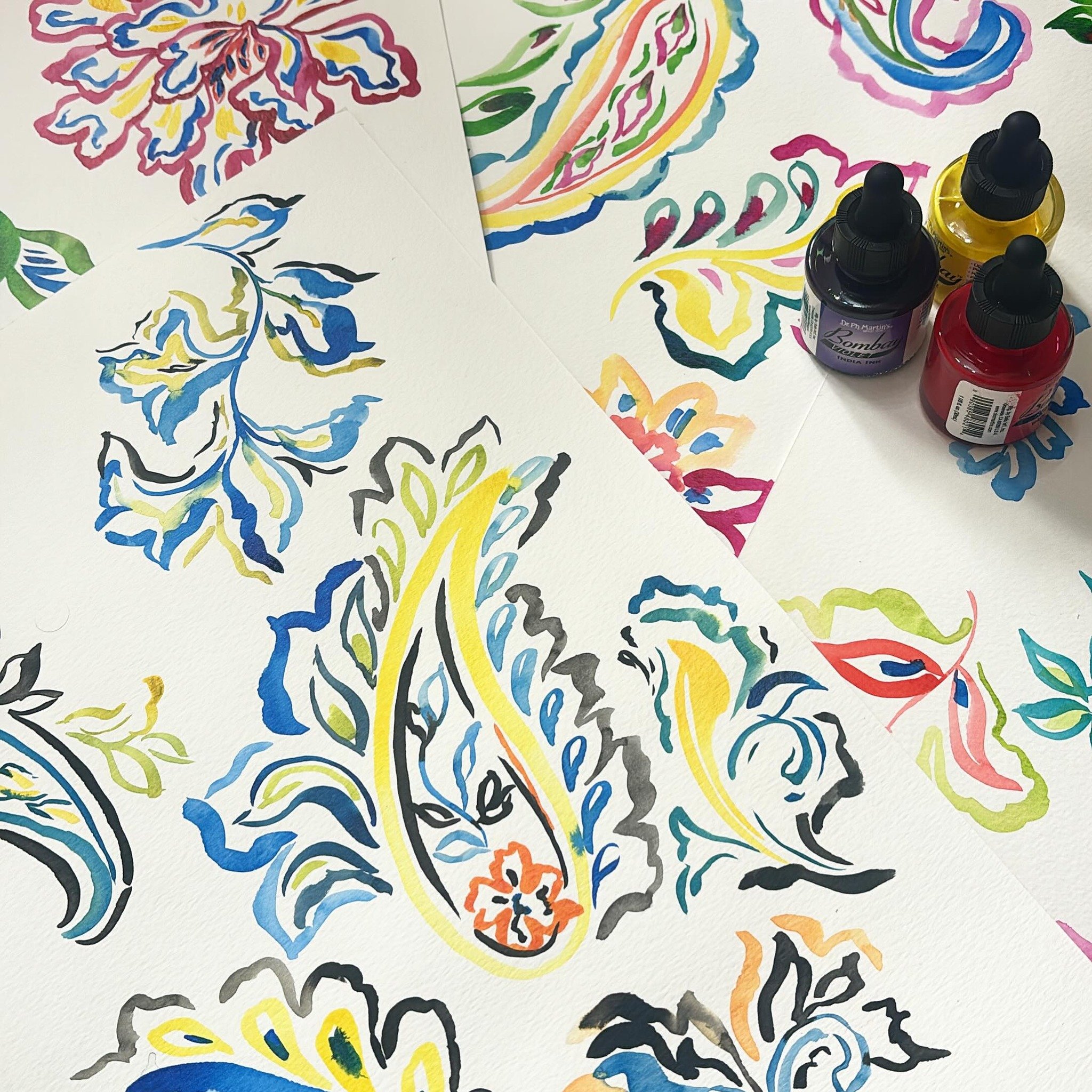A day for inky paisleys