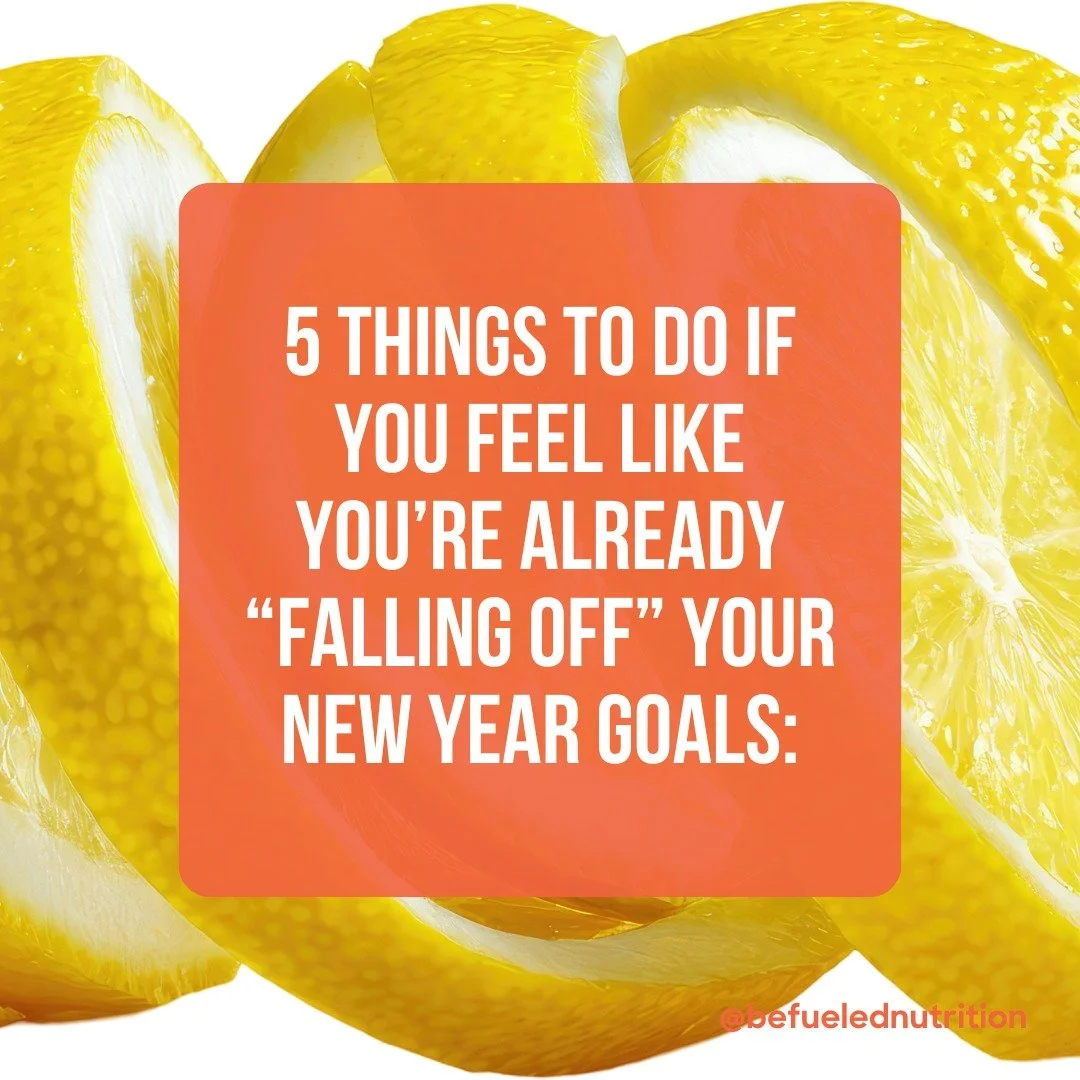 Feel like you're already "falling off" your new goals? Here are 5️⃣ things you can do, starting TODAY.

If you&rsquo;re tired of starting over, fuelED coaching is built for exactly this. We still have some coaching spots available for the n