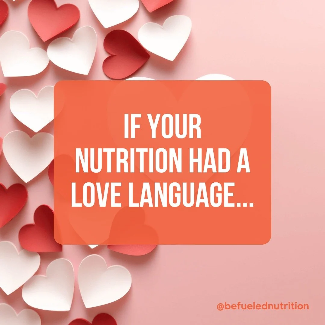 If nutrition had a love language, it&rsquo;d look a lot more like consistency, self-respect, and support... and a lot less like restriction or guilt. 💕

Which love language does YOUR nutrition need more of right now? ⬇
.
.
.
.
#nutritionsupport #onl