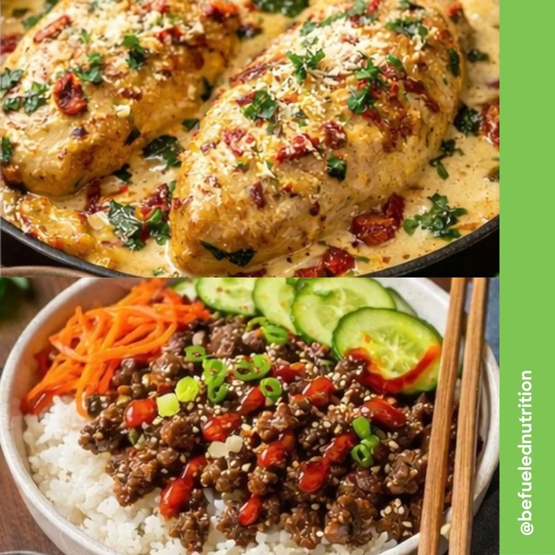 Alright: we&rsquo;re doing a head-to-head this week! 💥

Both are 35+ grams of protein per serving. Both are weeknight-friendly. But we&rsquo;re only dropping ONE recipe this week&hellip; so which should it be?!

Comment:
🧡 CREAMY CHICKEN
or
💛 KORE