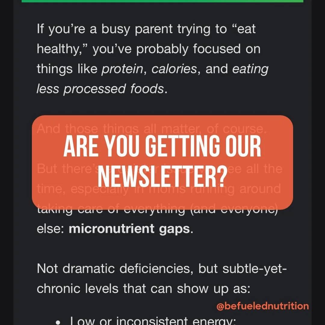 The latest newsletter just dropped and if you&rsquo;re curious about how micronutrients (not JUST macros) affect our progress, you&rsquo;ll want to read this one. ✨

Not on our email list? Visit the link in our bio - or simply DM us your email addres
