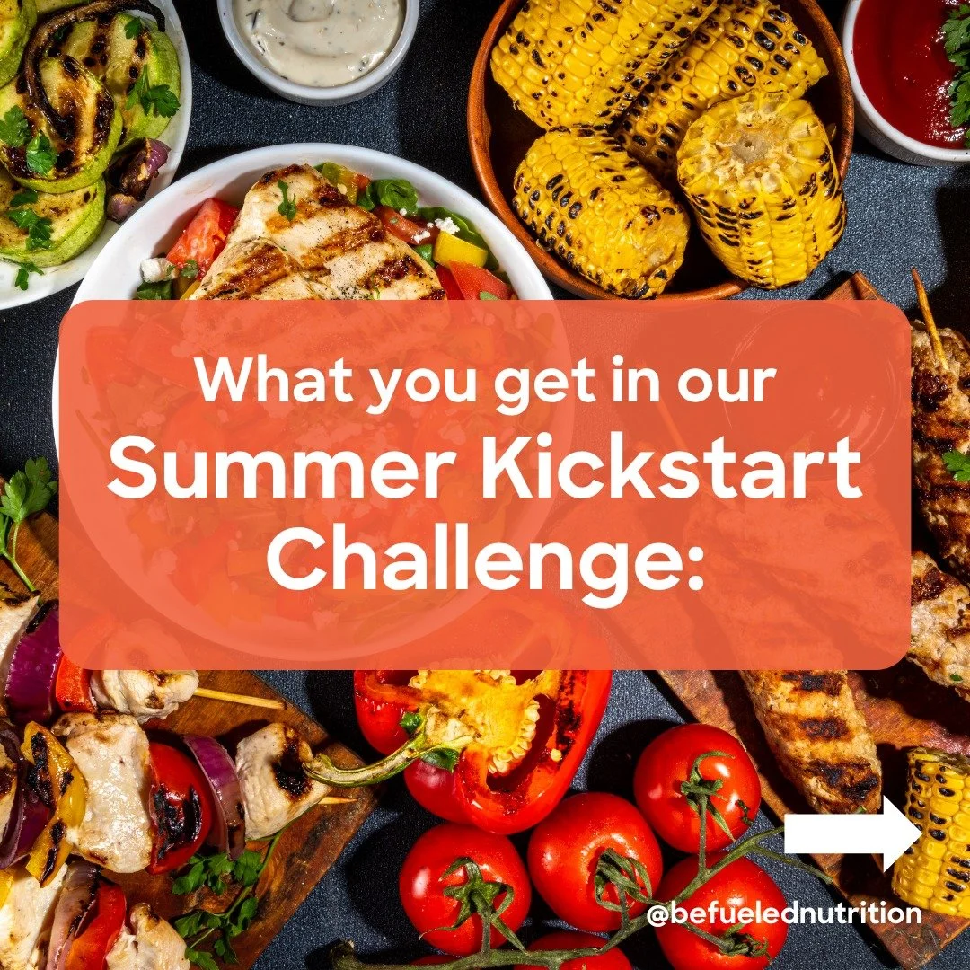 Our Summer Kickstart Challenge gives you structure, support, and simplicity.

Sign-ups end this Friday. Learn more and sign up at the link in bio!
.
.
.
.
#nutritioncoachingonline #nutritiontips #wellnesschallenge #healthyeatingtips #recipeideas