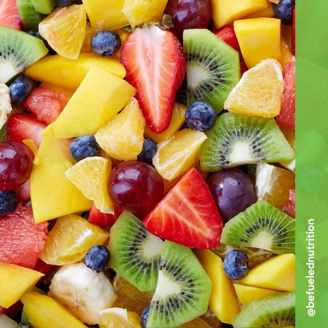 Somewhere along the way, fruit got a bad rap for having &ldquo;too much sugar.&rdquo;

Yes, fruit contains (natural) sugar. 

But it also contains fiber, water, micronutrients, antioxidants, and volume; in other words, all things that impact how your
