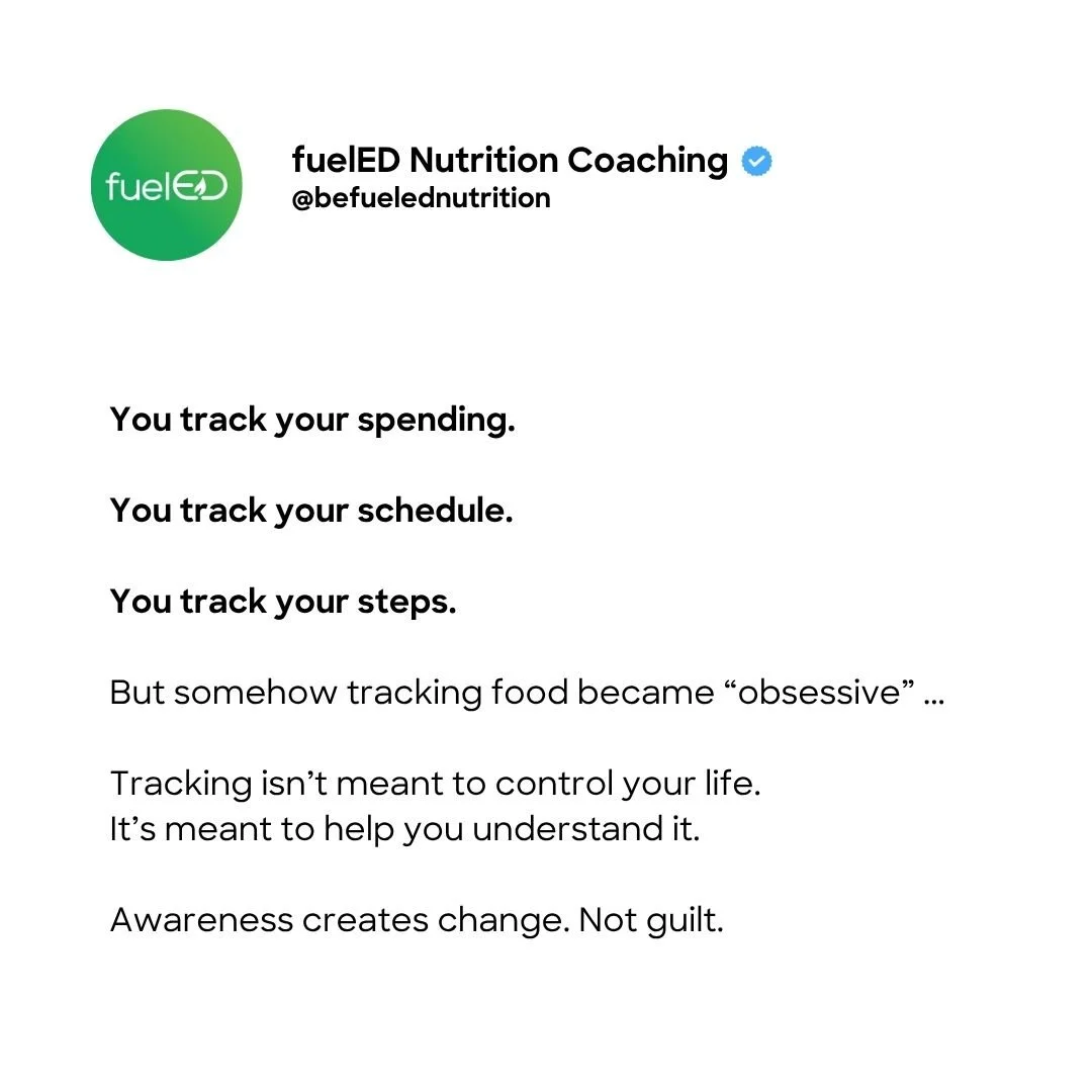 We know food tracking can be a controversial topic sometimes, so let&rsquo;s say this first:

Tracking is NOT for everyone.
And it should never become something that negatively impacts your mental health or relationship with food. 💚

But for many pe
