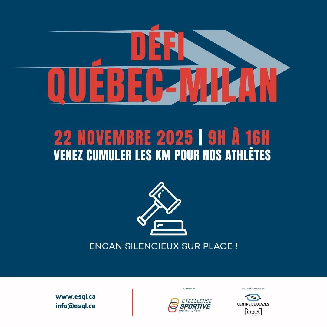 2 dodos !!!

📢 Ne manquez pas notre encan silencieux lors du D&eacute;fi Qu&eacute;bec-Milan !

De nombreux articles et exp&eacute;riences uniques sont &agrave; gagner, et tous les profits iront aux athl&egrave;tes d'excellence de la r&eacute;gion.
