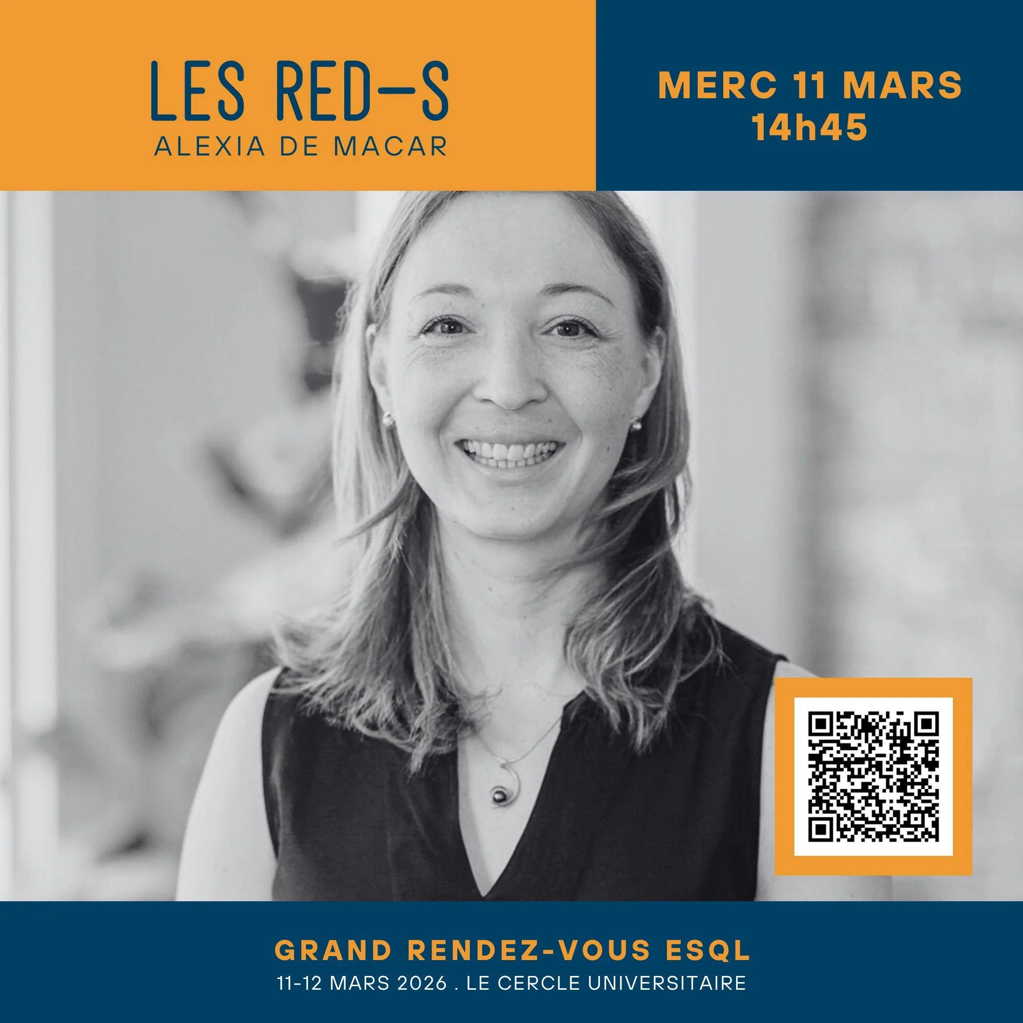 GRAND RENDEZ-VOUS ESQL
D&eacute;veloppement sportif 360&deg; : Sant&eacute;, Science, Performance

🎤 Alexia de Macar
Mercredi 11 mars | 14 h 45
📚 Le d&eacute;ficit &eacute;nerg&eacute;tique relatif dans le sport (RED-S)

Di&eacute;t&eacute;tiste-nu