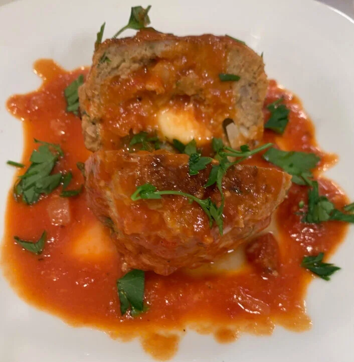 Mozzarella Stuffed Turkey Meatballs
