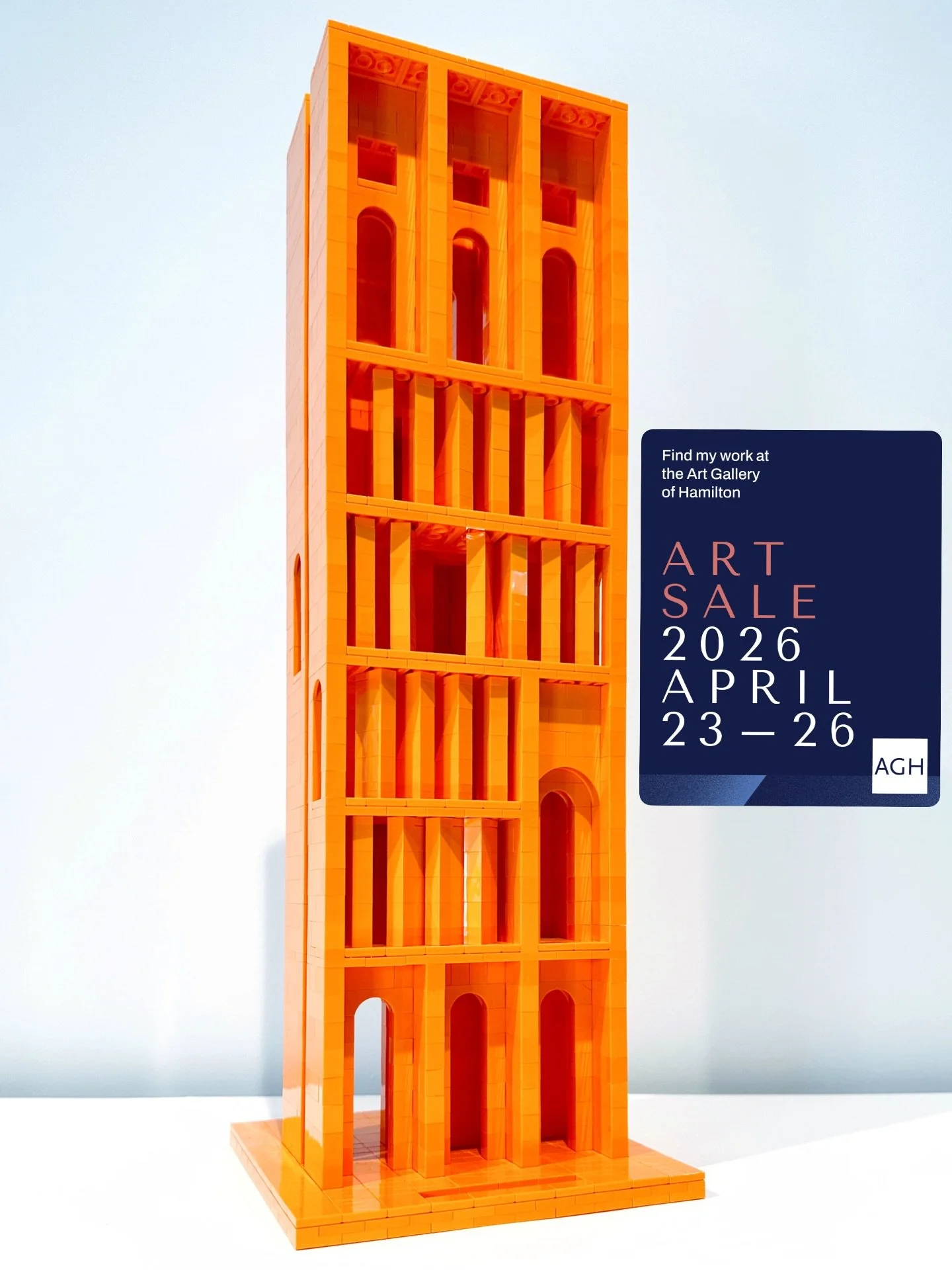 This towering tangerine edifice with hints of #OscarNiemeyer and midcentury world&rsquo;s fairs will be on sale at the @at_theagh @agh_art_sales @agh_shop