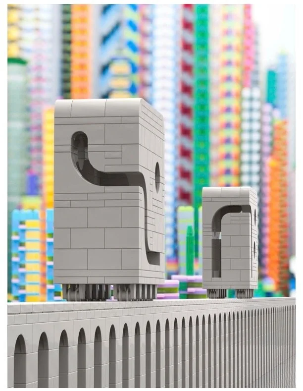 I&rsquo;ve always been obsessed with things that move. Planes trains automobiles&hellip; They all fascinate me and lately I&rsquo;ve been obsessing over mobile homes. These little buggies are mobile architecture on a viaduct - heading into Lego Metro