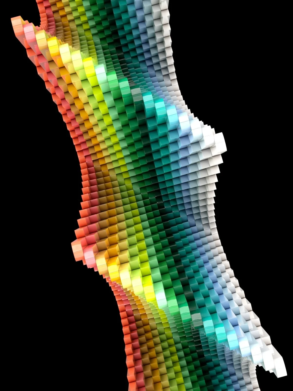 Renders of &ldquo;peaky&rdquo; mountainous forms / buildings. Almost 90,000 &ldquo;virtual&rdquo; bricks - and if it were real, it would weigh 31kg / 68lbs.