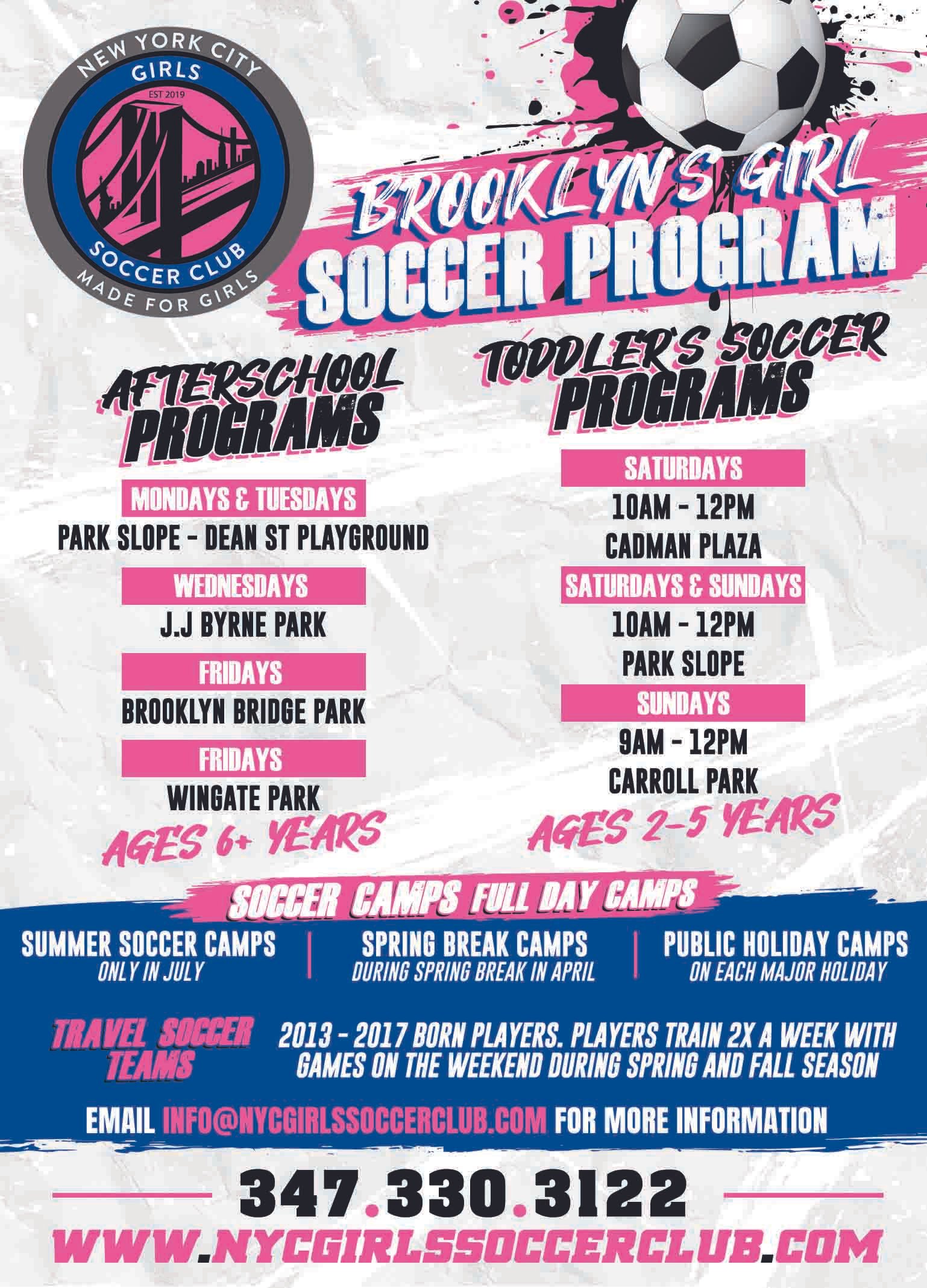 Carroll Park Girls Soccer Programs | Brooklyn Girls Soccer Classes ...