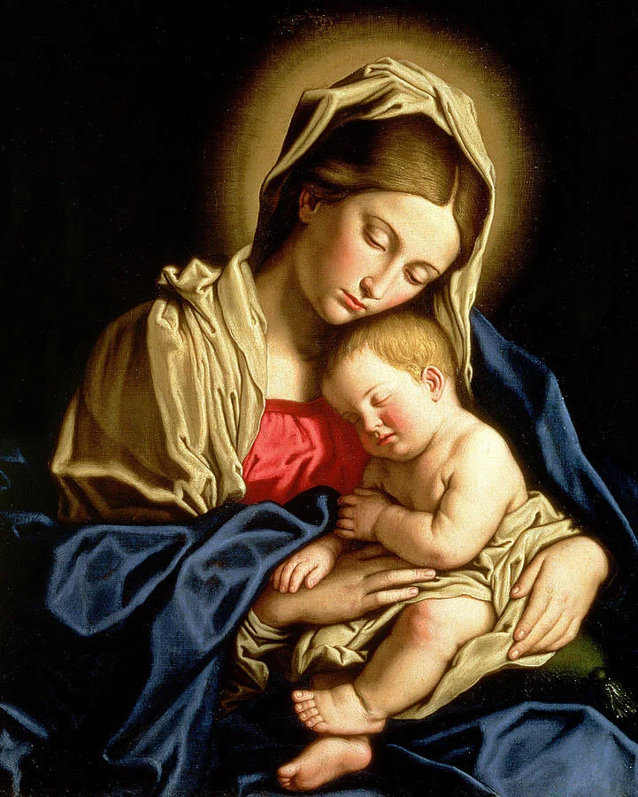 Sassoferrato / 'madonna And Child', 17th Century, Italian School. Child Jesus. Virgin Mary. is a painting by Giovanni Battista Salvi da Sassoferrato -1609-1685- which was uploaded on March 29th, 2019.