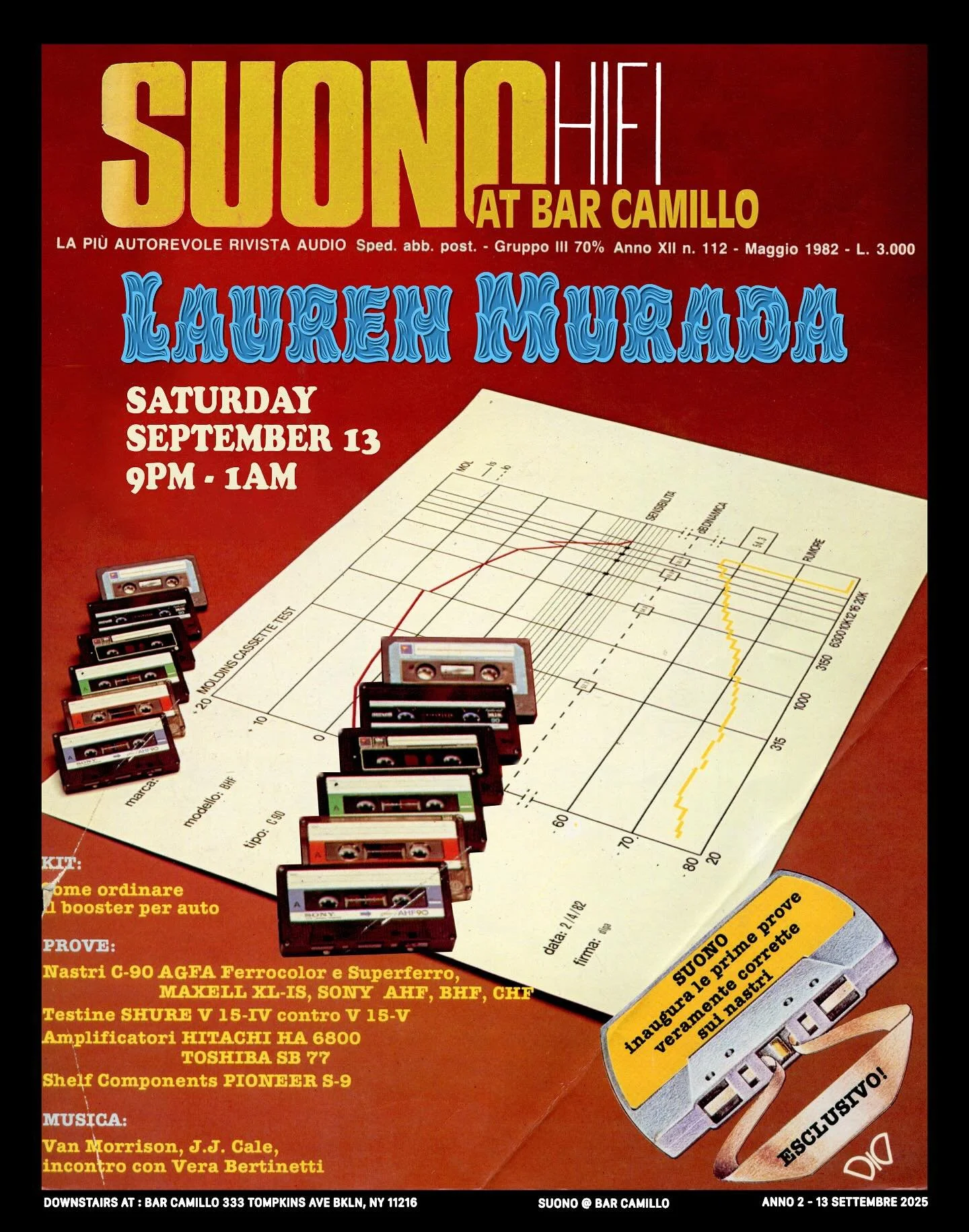 The one and only @lauren_murada is back at Suono this Saturday night! Lauren has been an integral part of the NY music scene for almost a decade now. Resident at @goodroombk, 1/3 of @lllrecordclub, curator for @rovr_live, host on @thelotradio, and ju