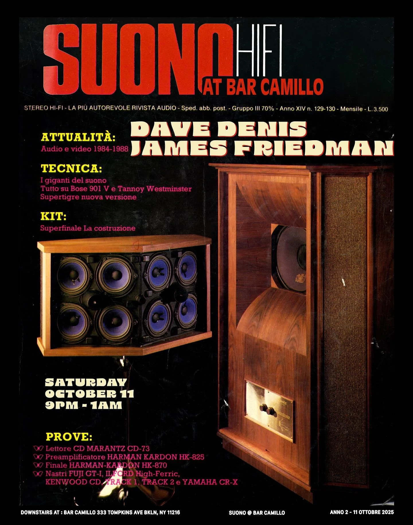 Saturday this week, we&rsquo;ve got the return of the dynamic duo @davodenis &amp; @jamesfthrone to the console at Suono. Good times are to be had. 9-1am, see you there!
🪩🍾🍸🍹

#vinyl #vinylrecords #hifi #vintagesoundsystem #analogaudio #audiofile
