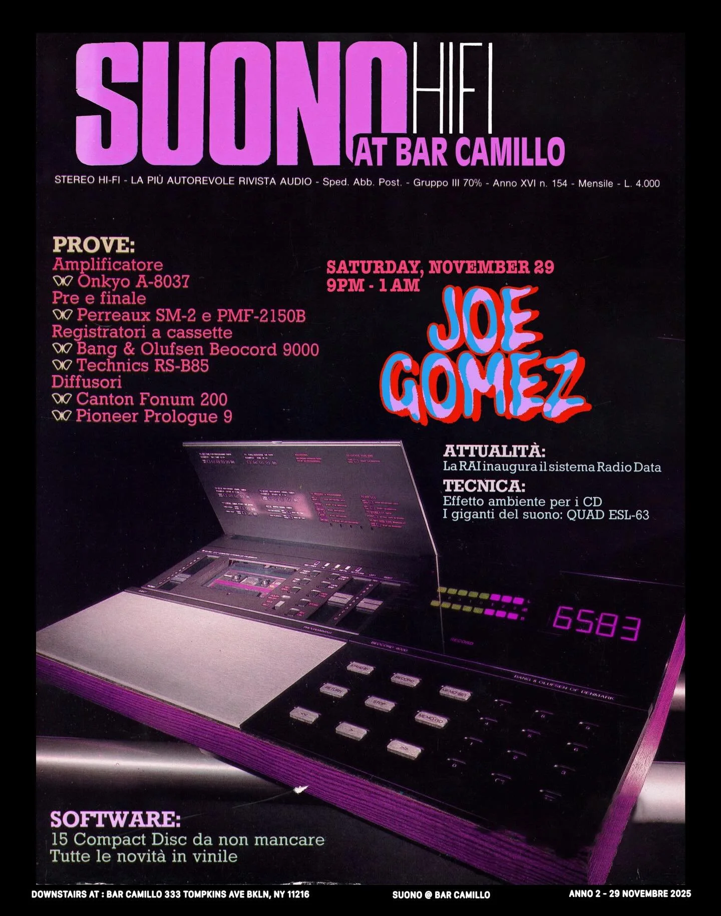 Saturday night, Joe Gomez from @rangemusicnyc, one of NYC&rsquo;s top curators and sellers of underground dance music, returns to Suono with a case full of impeccable vinyl gems. Head downstairs at 9pm to hear him do his thing. 🪩🎇💃🏽

#vinyl #beds