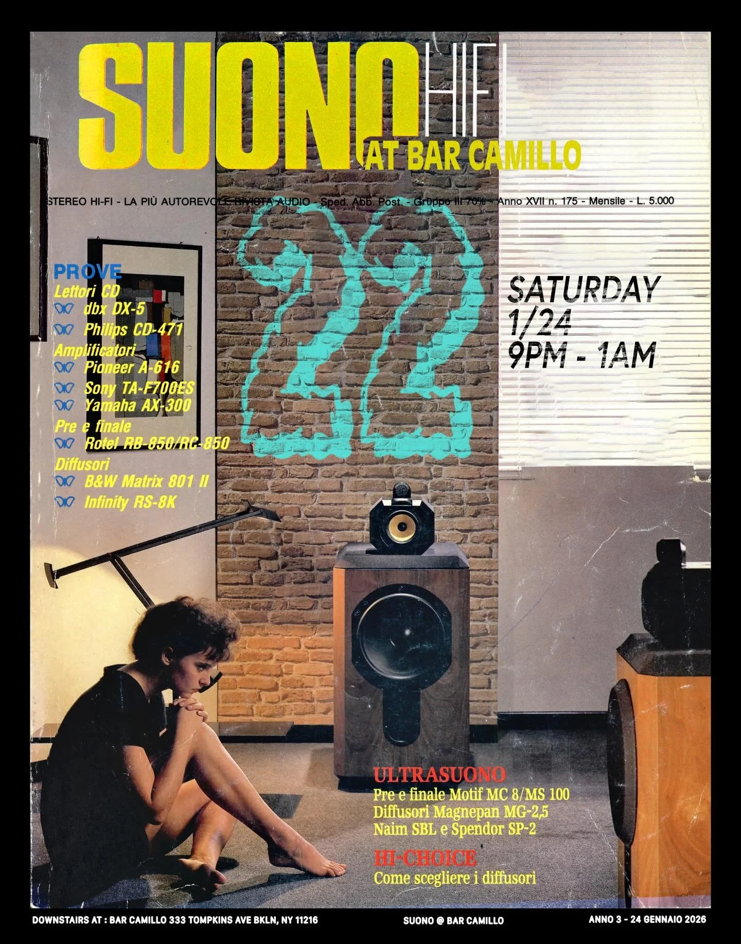 @22tunez returns to Suono on Saturday for his monthly residency of dynamite vinyl, but this time it&rsquo;s his birthday! Come help him celebrate another lap around the sun in style. Head downstairs at 9.

#vinyl #hifi #audiophile #bedstuy #tompkinsa